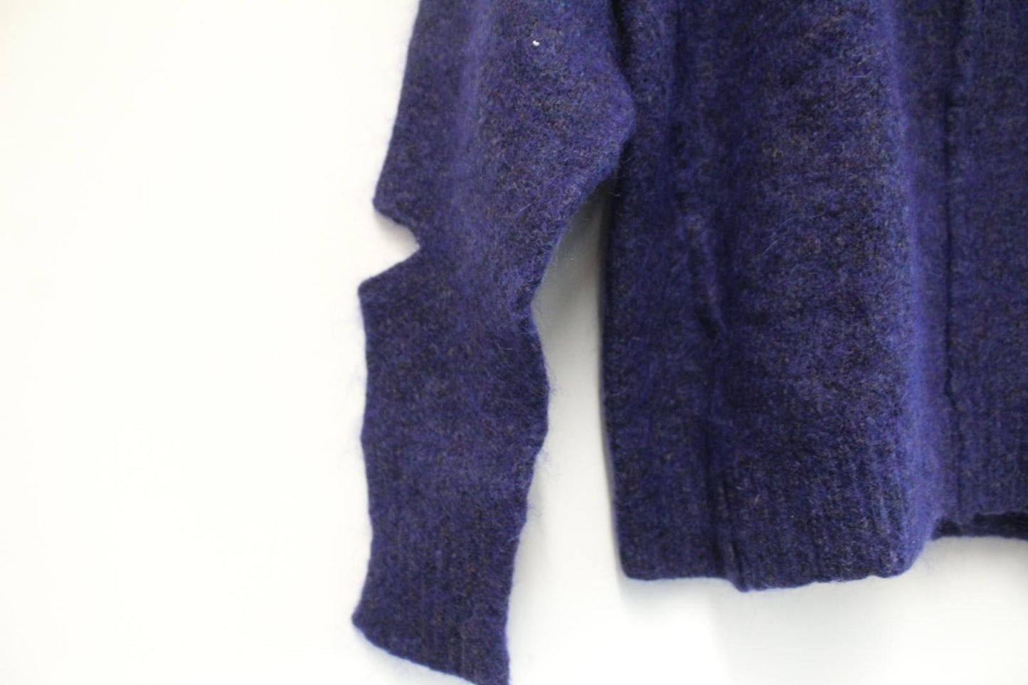 ISABEL MARANT Ladies Violet Blue Mohair Wool Cut-Out Boxy Fit Sweater S NEW