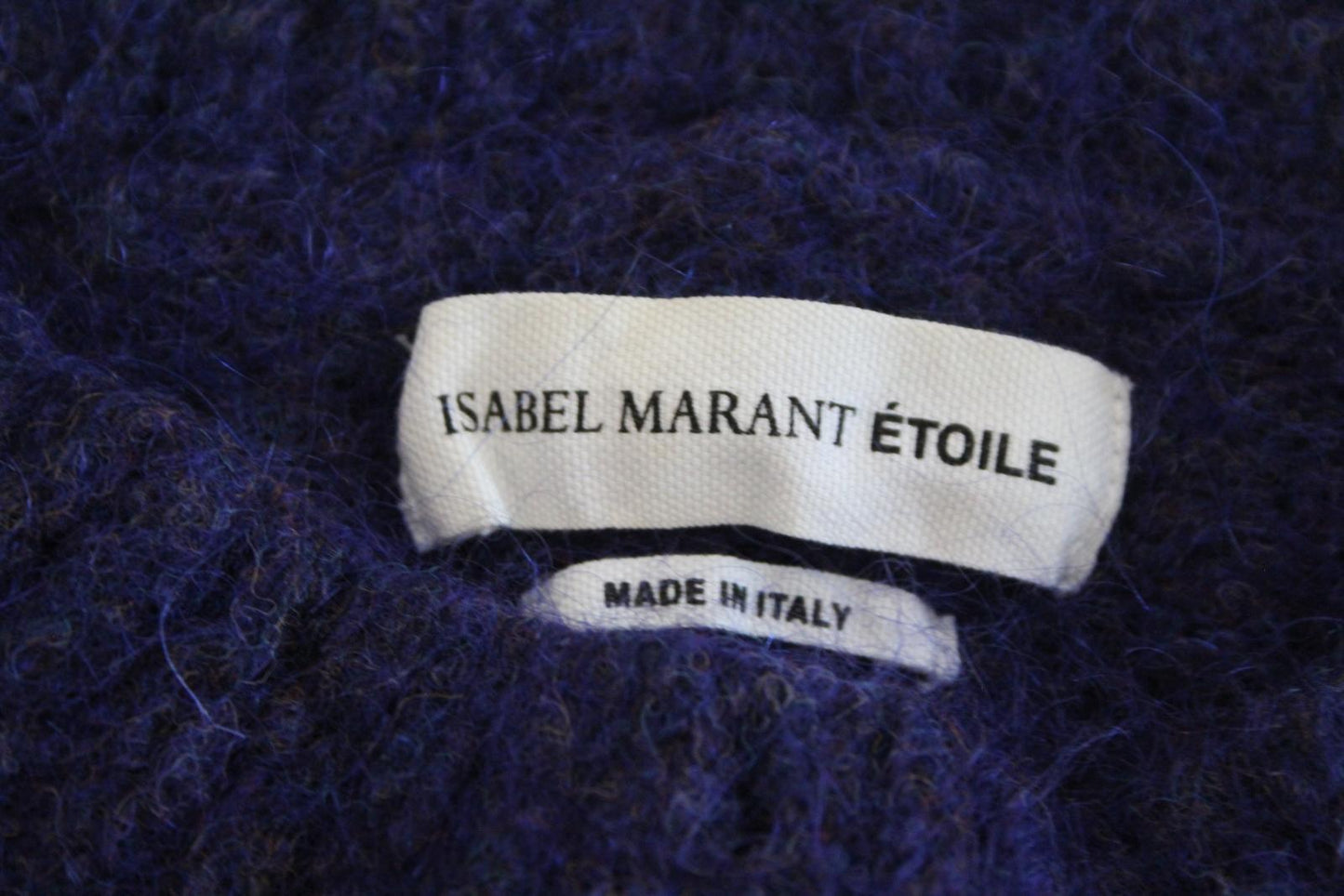 ISABEL MARANT Ladies Violet Blue Mohair Wool Cut-Out Boxy Fit Sweater S NEW