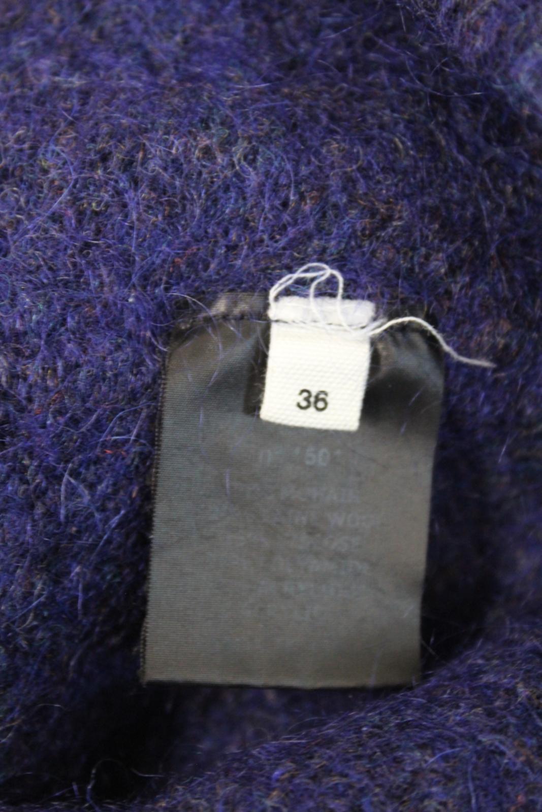 ISABEL MARANT Ladies Violet Blue Mohair Wool Cut-Out Boxy Fit Sweater S NEW
