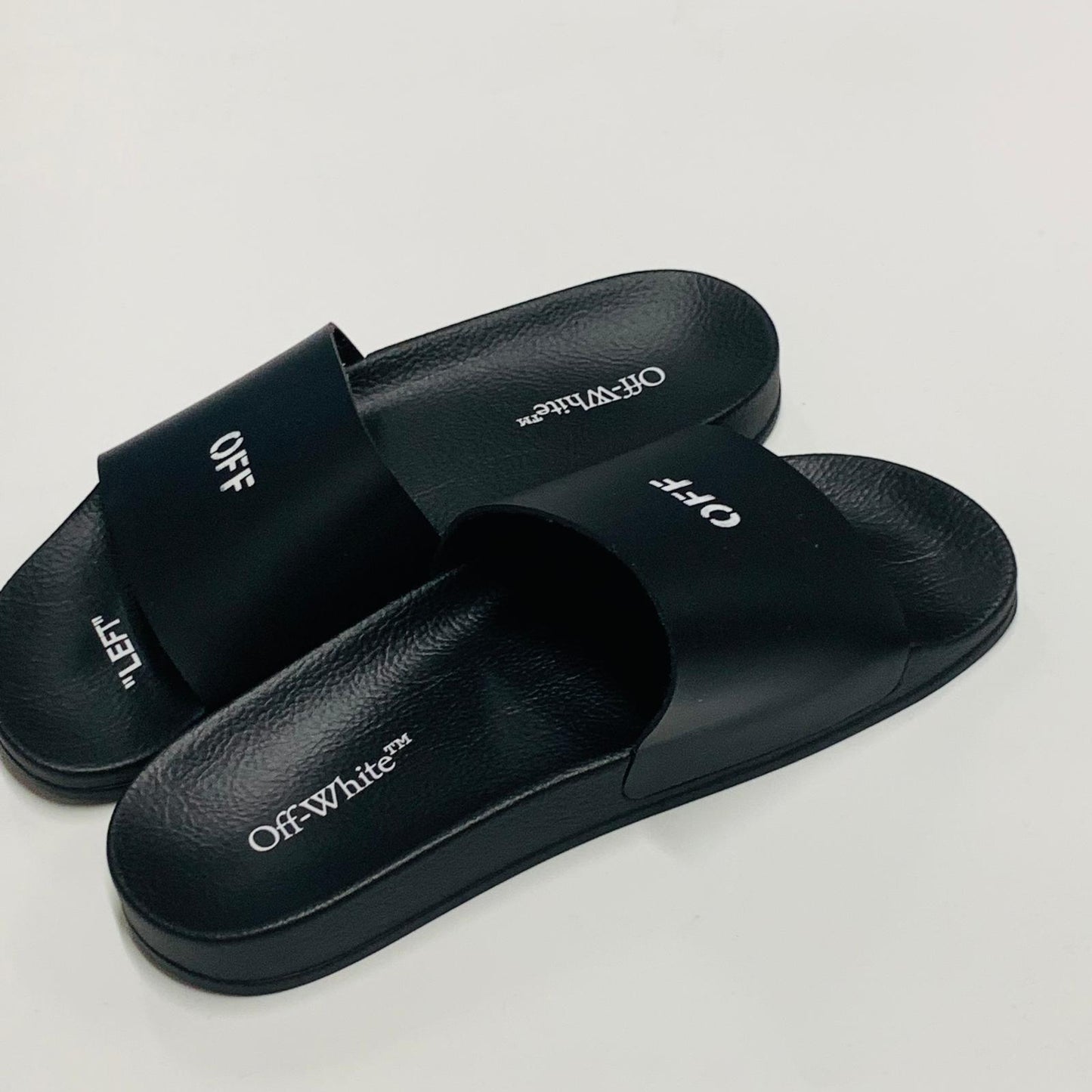 OFF-WHITE Black C/O Virgil Abloh Ladies Slider Sandals Size UK6 NEW