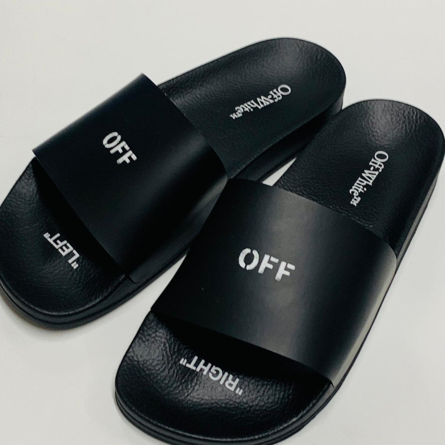 OFF-WHITE Black C/O Virgil Abloh Ladies Slider Sandals Size UK6 NEW
