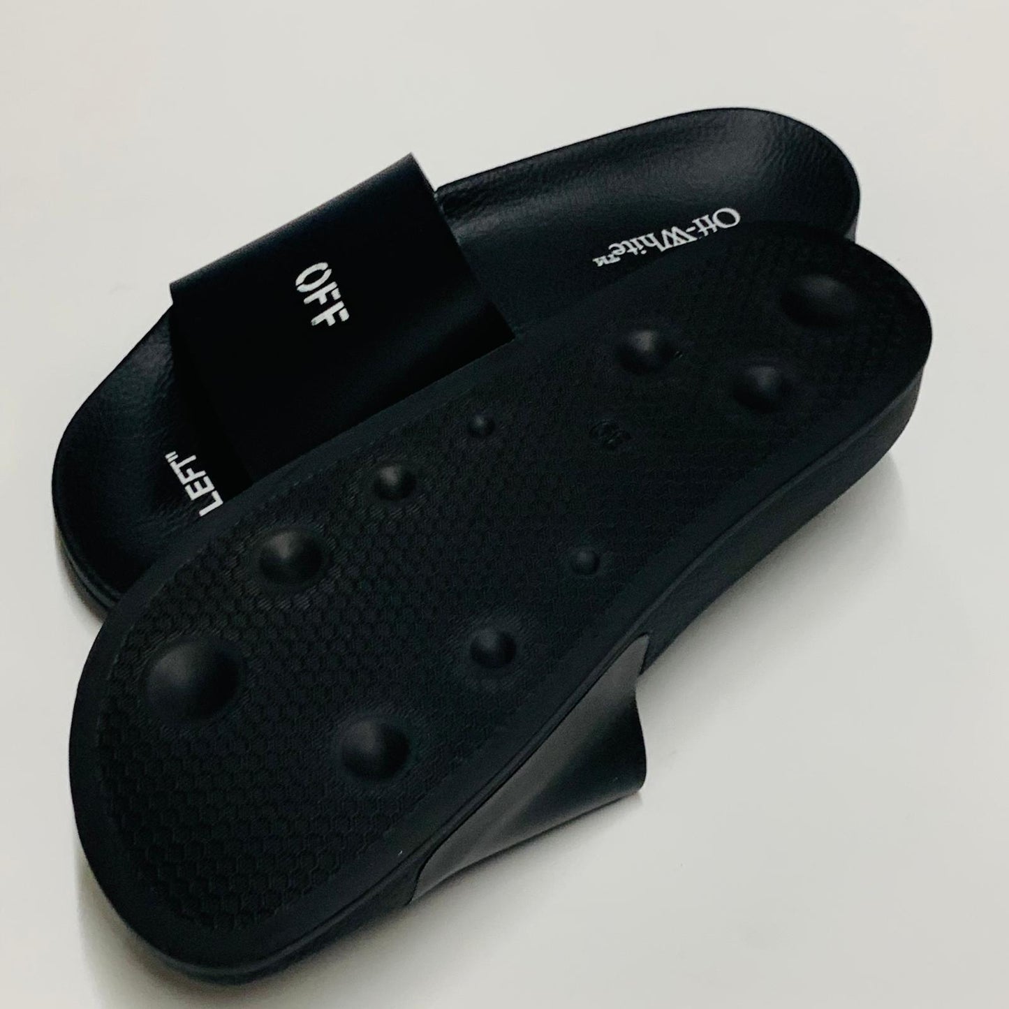 OFF-WHITE Black C/O Virgil Abloh Ladies Slider Sandals Size UK6 NEW