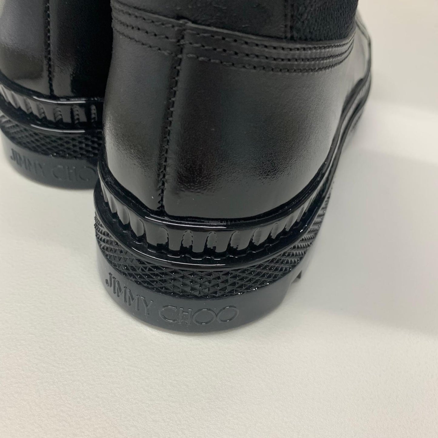 JIMMY CHOO Boot Bootie Ladies Black Trainer Sneaker Shoe Lace Zip Oskar UK7 NEW