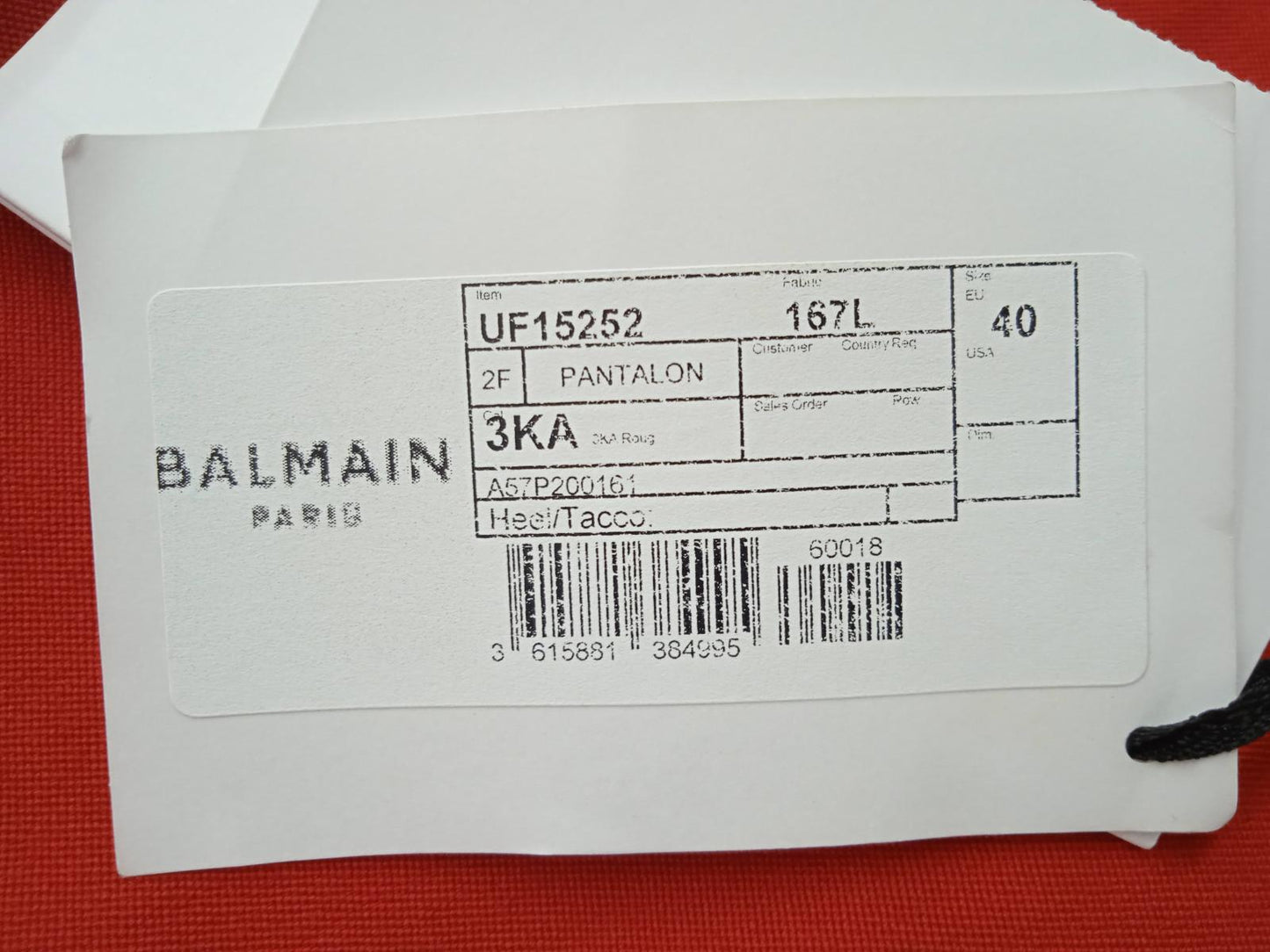 BALMAIN Ladies Red Wool Wide Flared Leg Trousers EU40 UK12 BNWT RRP990