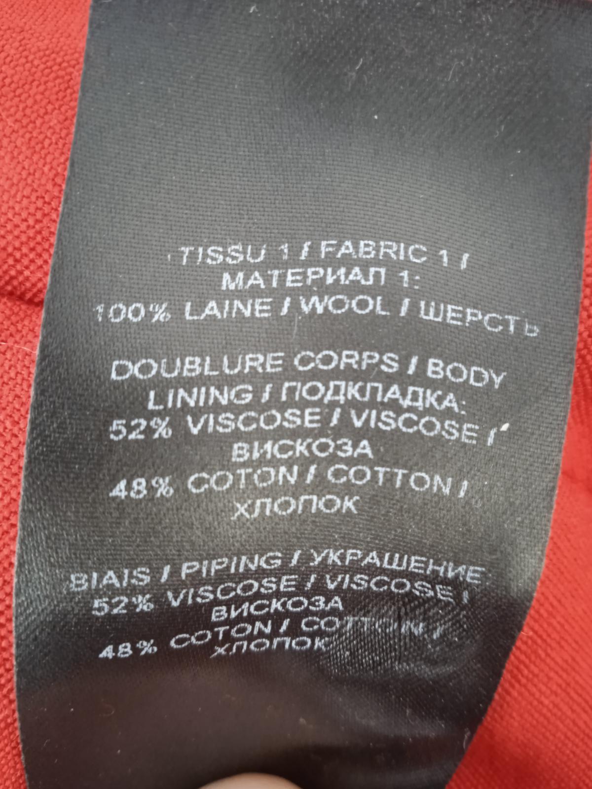 BALMAIN Ladies Red Wool Wide Flared Leg Trousers EU40 UK12 BNWT RRP990
