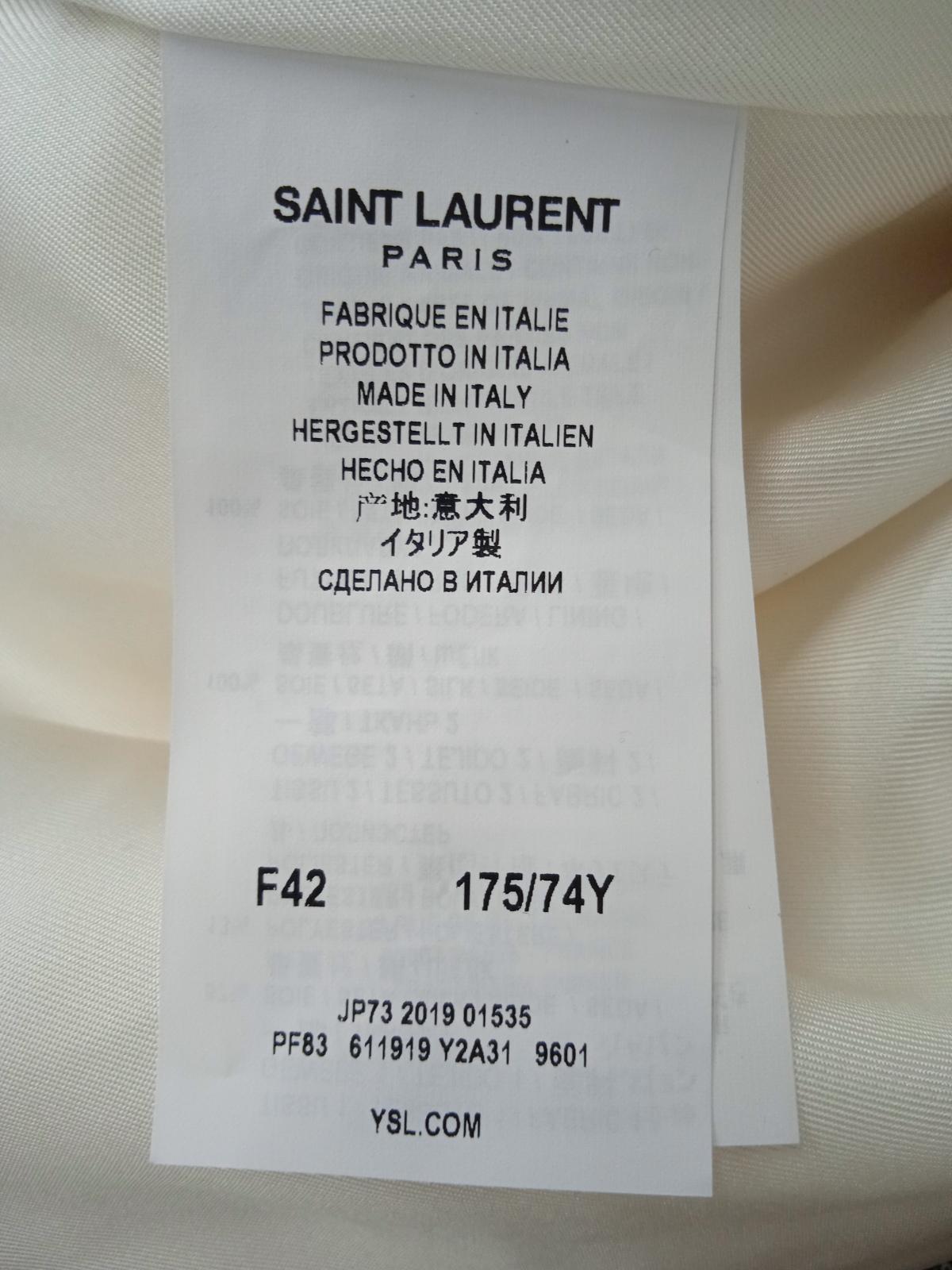 SAINT LAURENT Ladies White Silk Pleated Tapered Trousers EU42 UK14 BNWT RRP1690