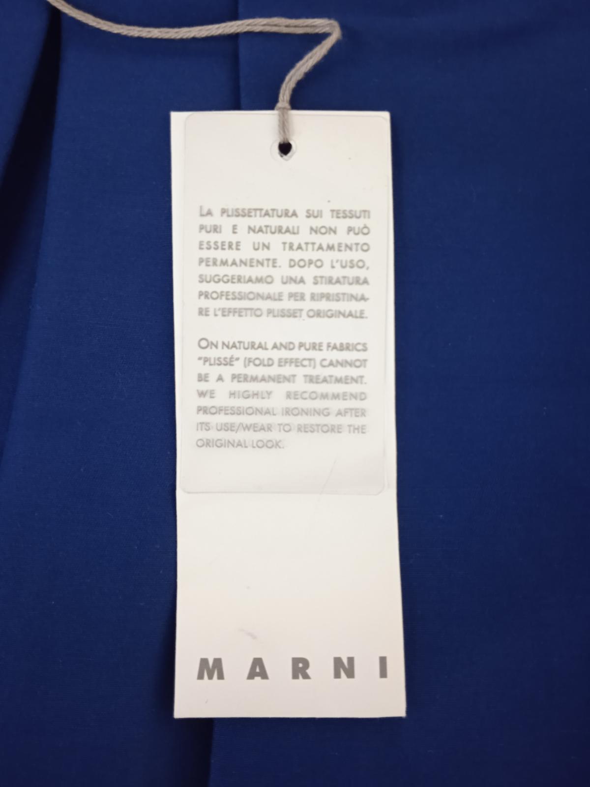 MARNI Ladies Ocean Blue & Tulip Red Cotton/Silk Cady Skirt EU40 UK12 BNWT RRP800
