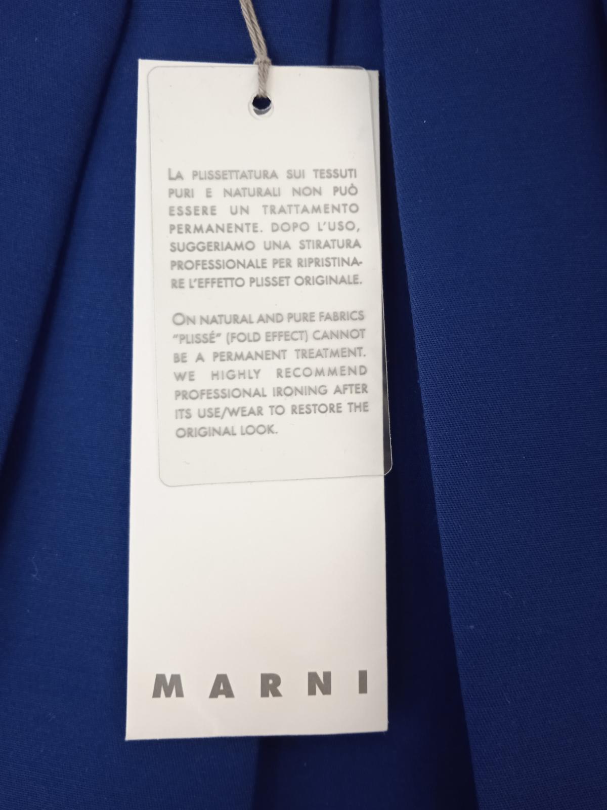 MARNI Ladies Ocean Blue & Tulip Red Cotton/Silk Cady Skirt EU44 UK16 BNWT RRP800