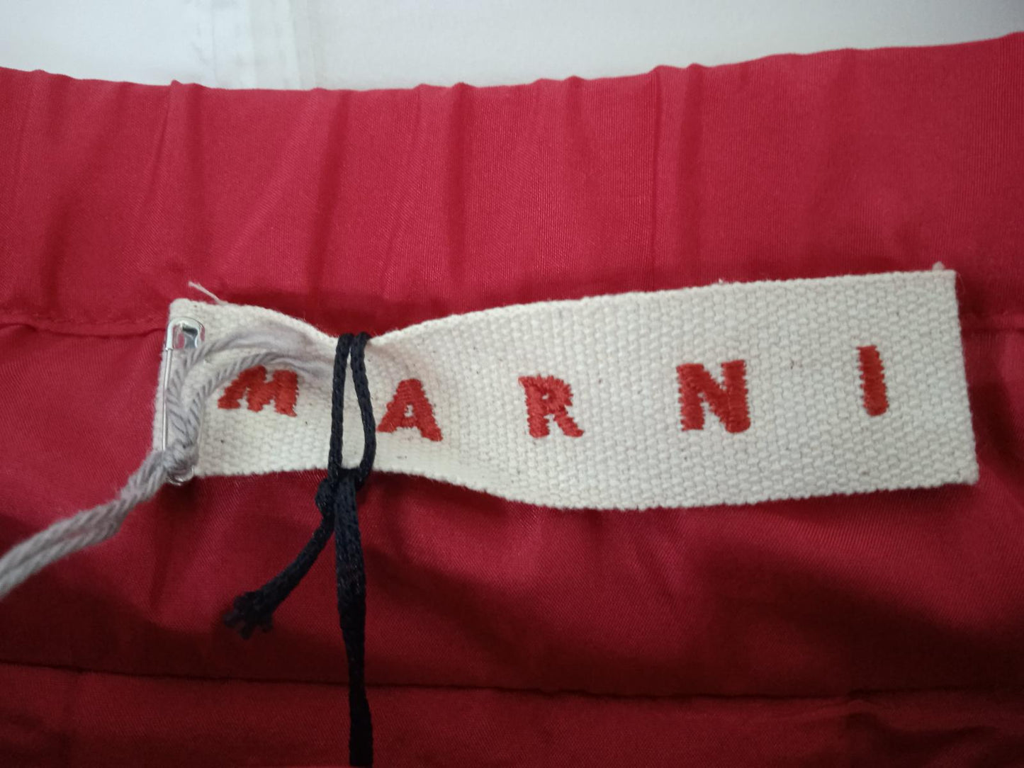 MARNI Ladies Ocean Blue & Tulip Red Cotton/Silk Cady Skirt EU44 UK16 BNWT RRP800