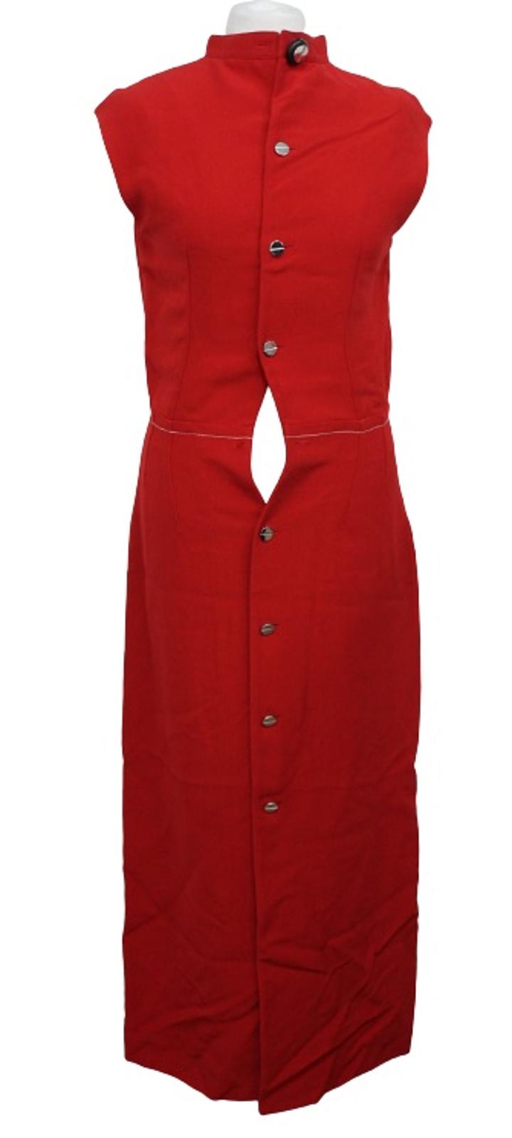 MARNI Ladies Red Sleeveless Button Through Dress Size IT42 UK10 NEW RRP1345