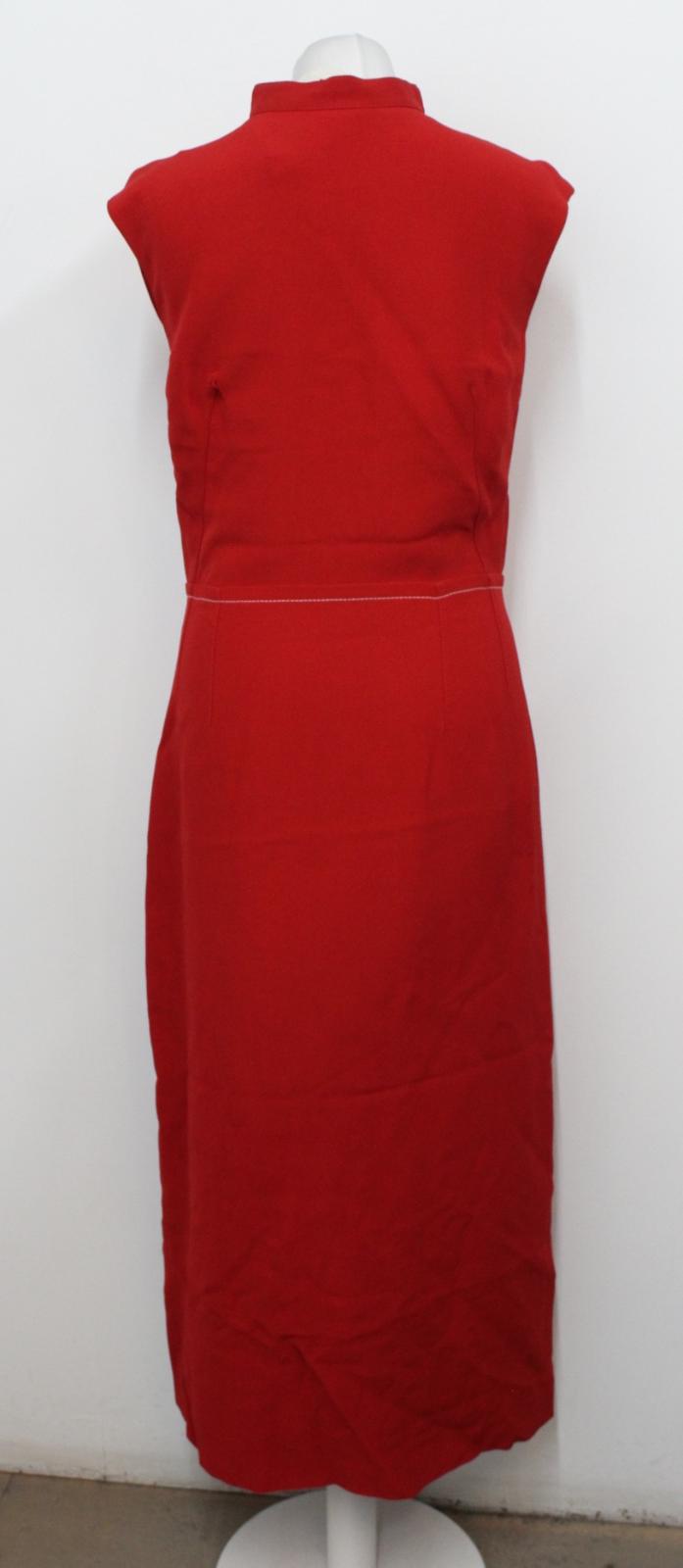 MARNI Ladies Red Sleeveless Button Through Dress Size IT42 UK10 NEW RRP1345