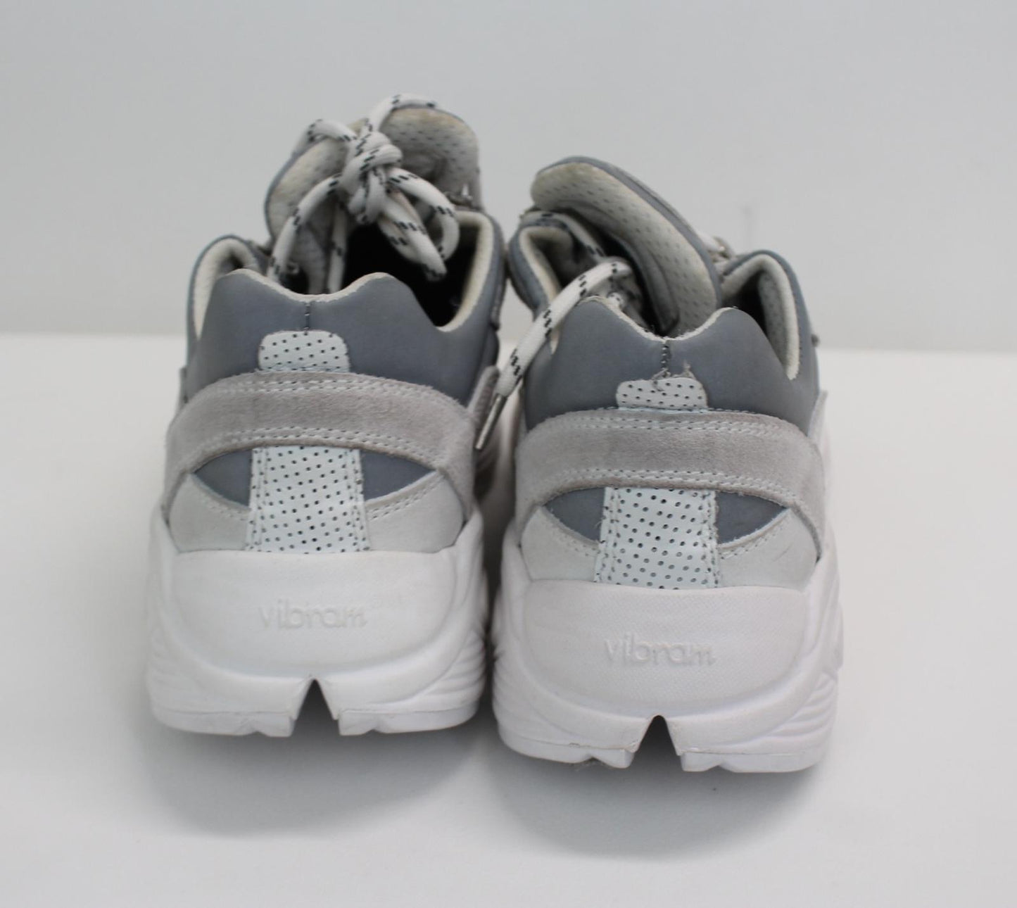 GANNI Ladies Iris Grey White Suede Panelled Hiking Trainers EU40 UK7 NEW