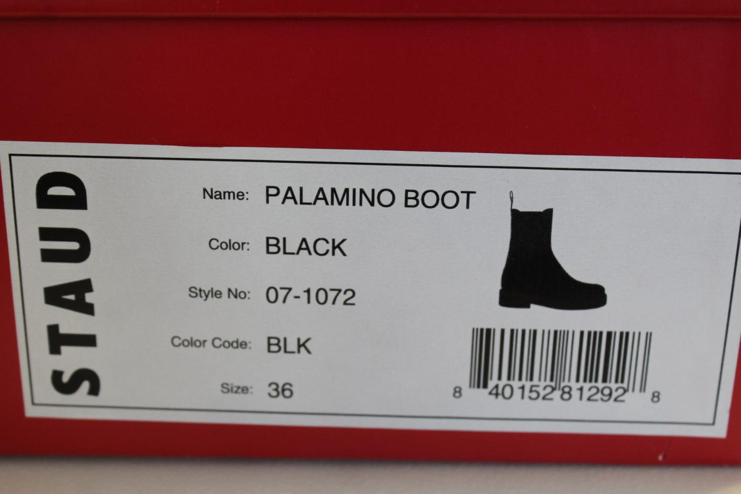 STAUD Ladies Palamino Black Leather Chelsea Boots Shoes EU36 UK3 NEW RRP375