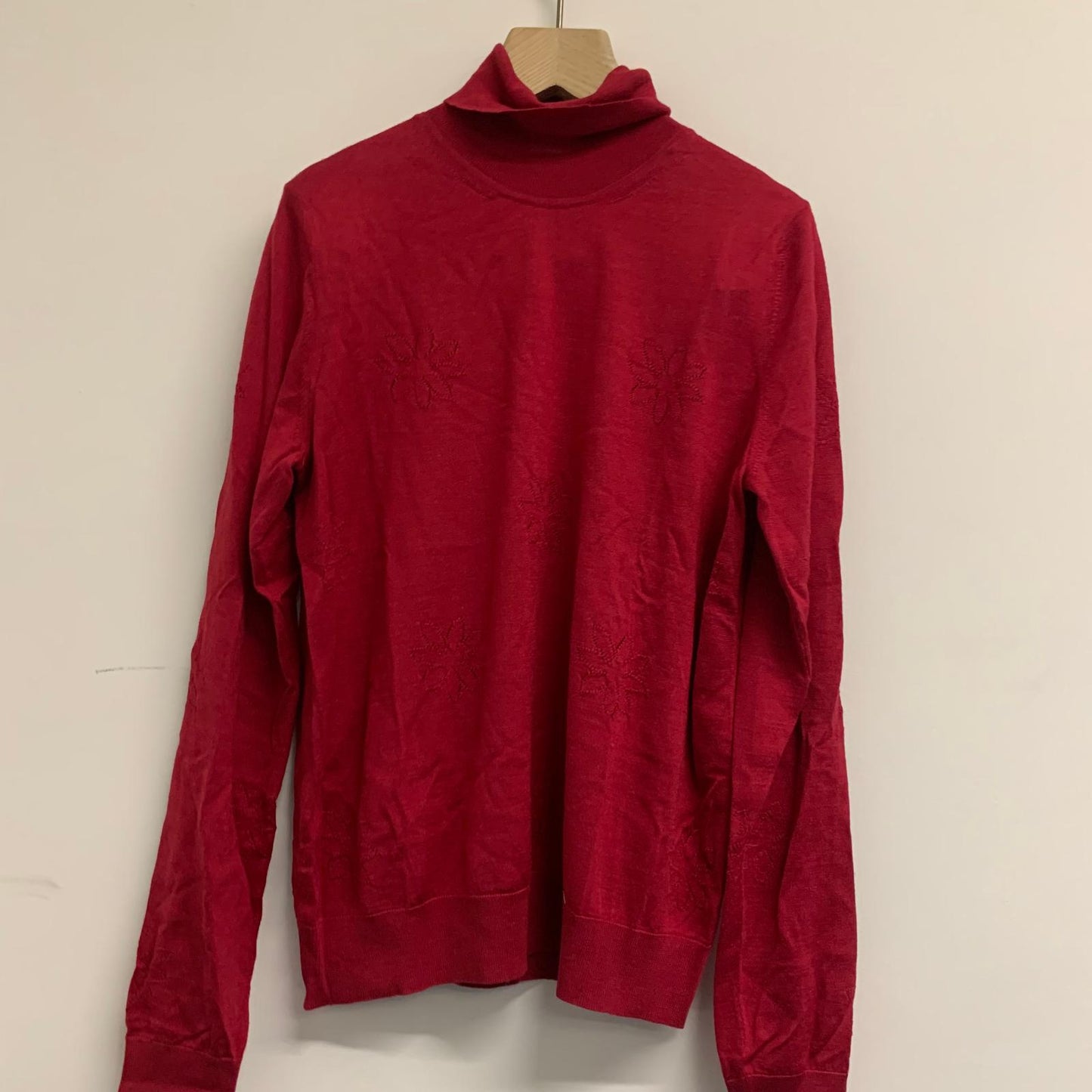 PAUL SMITH Long Sleeve Ladies Polo Roll Neck Red Pullover Jumper UKS NEW RRP230