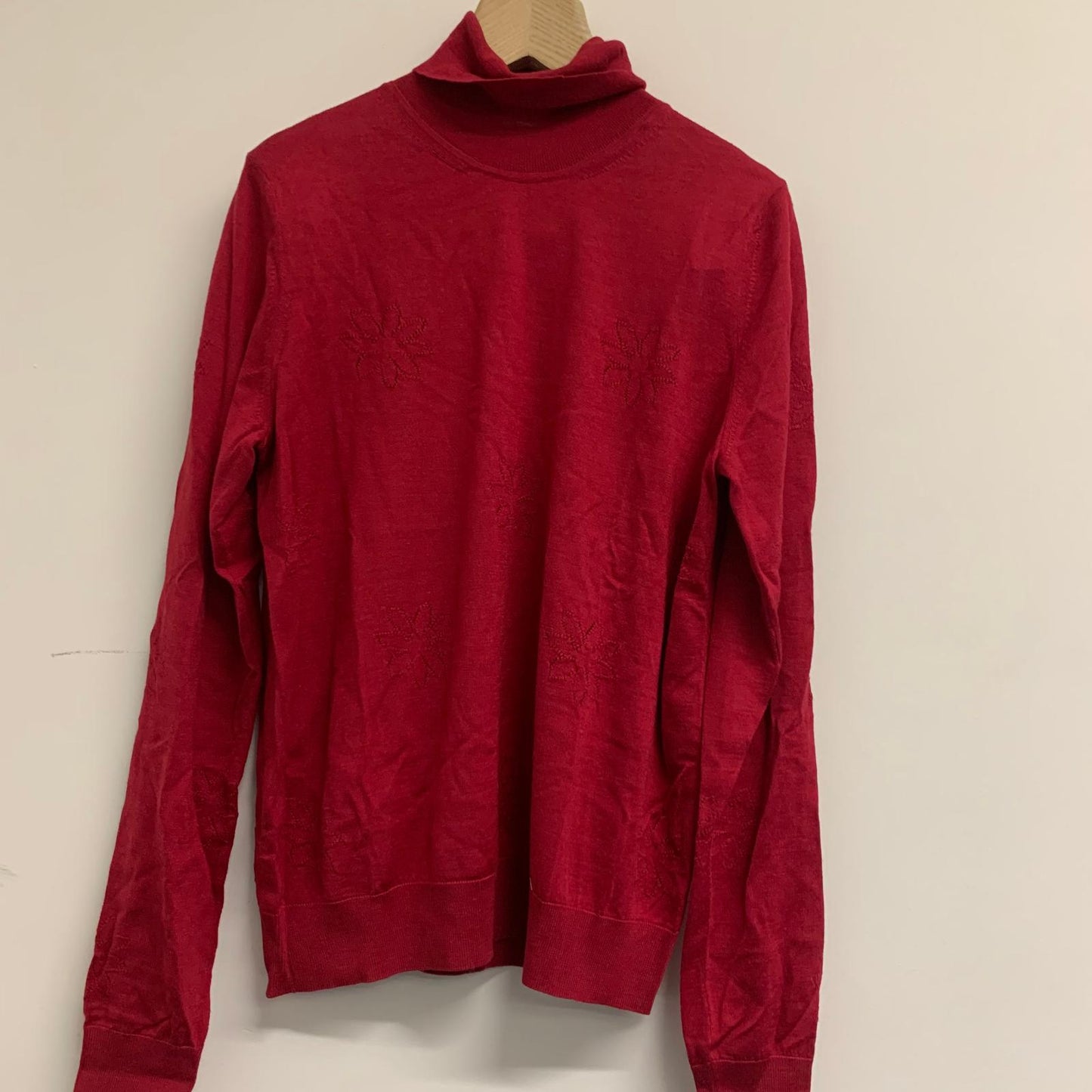 PAUL SMITH Long Sleeve Ladies Polo Roll Neck Red Pullover Jumper UKS NEW RRP230