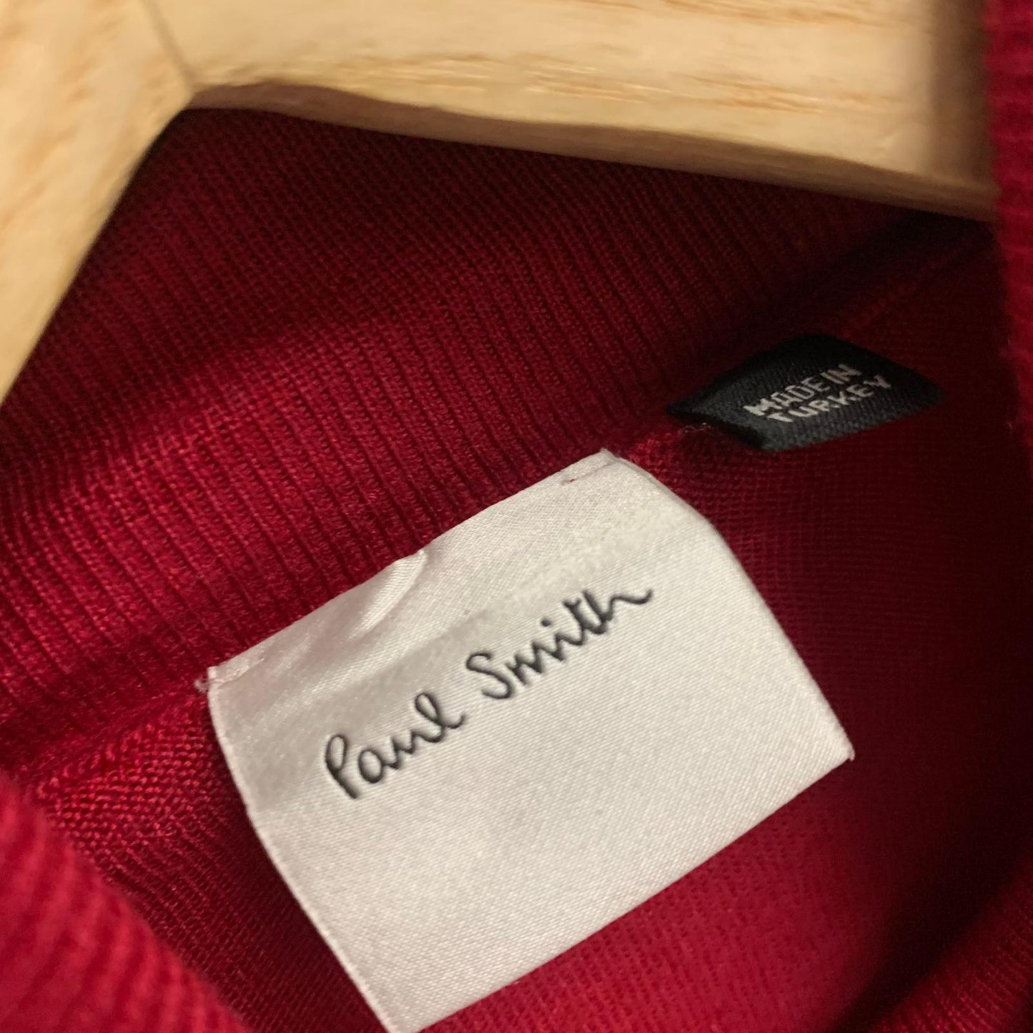PAUL SMITH Long Sleeve Ladies Polo Roll Neck Red Pullover Jumper UKS NEW RRP230