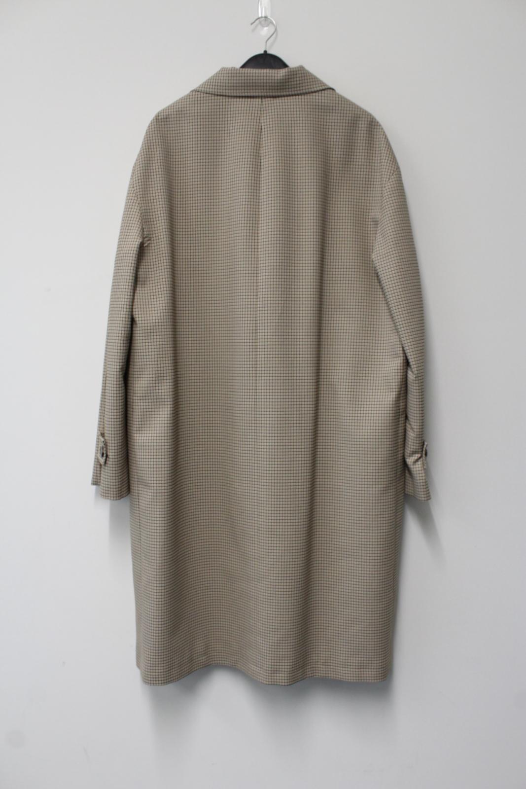JOSEPH Men's Camel Beige Relax Fit Hidden Button Gingham Coat IT48 UK38 NEW