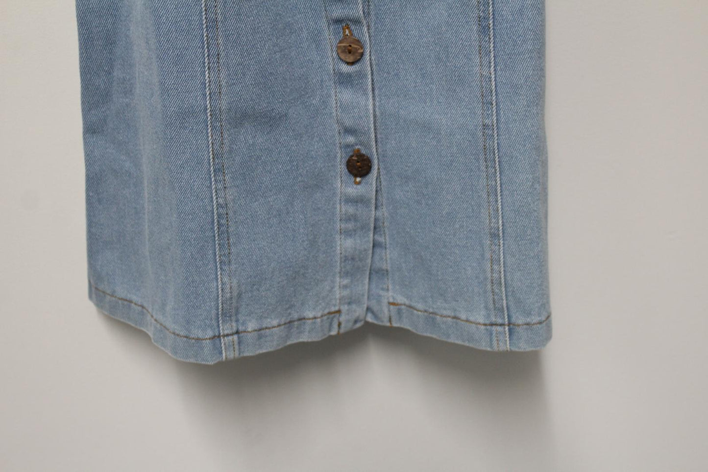 NANUSHKA Ladies 80'S Wash Blue Cotton Denim Belted Shirt Dress Size XS NEW