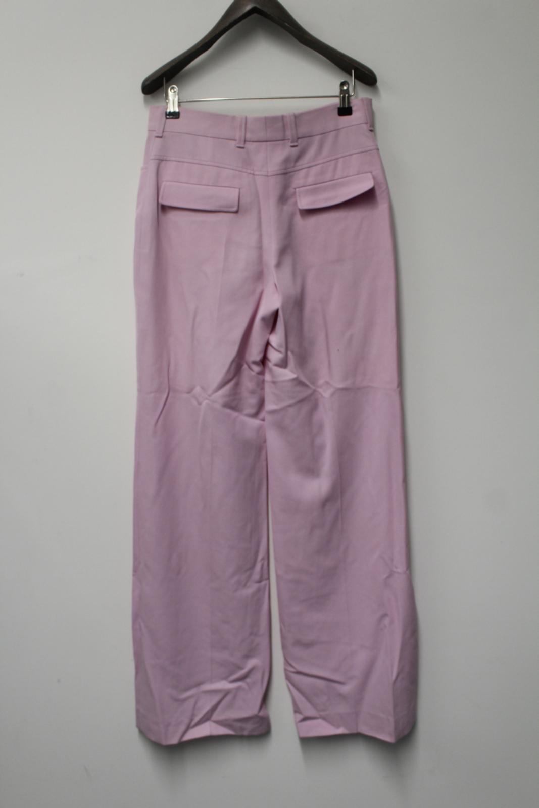 CHLOE Ladies Sweet Lilac Pink Cotton Wide Leg Trousers FR36 UK8 NEW