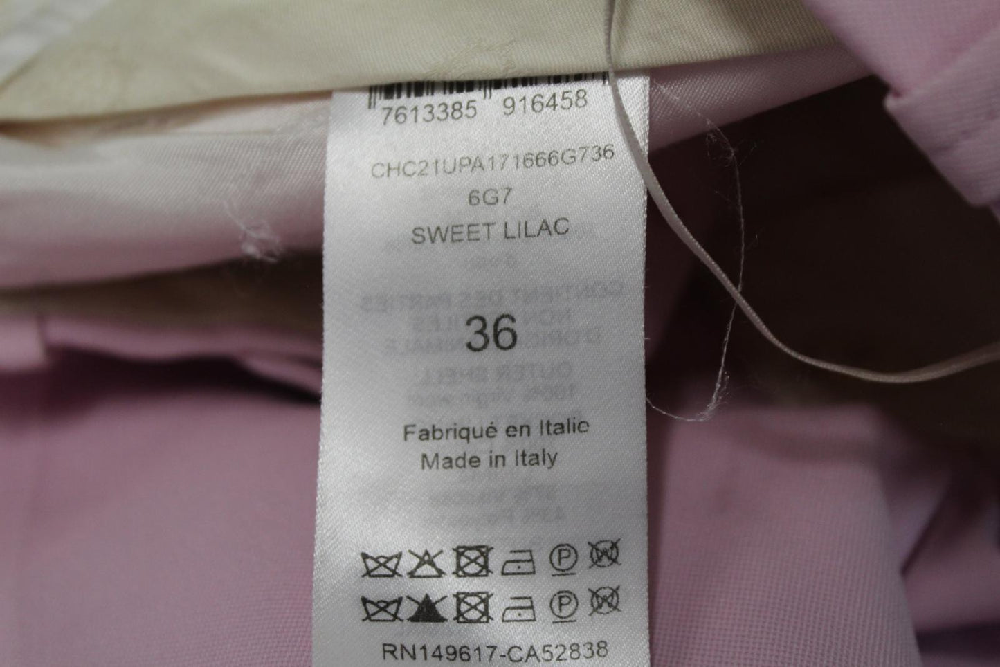 CHLOE Ladies Sweet Lilac Pink Cotton Wide Leg Trousers FR36 UK8 NEW
