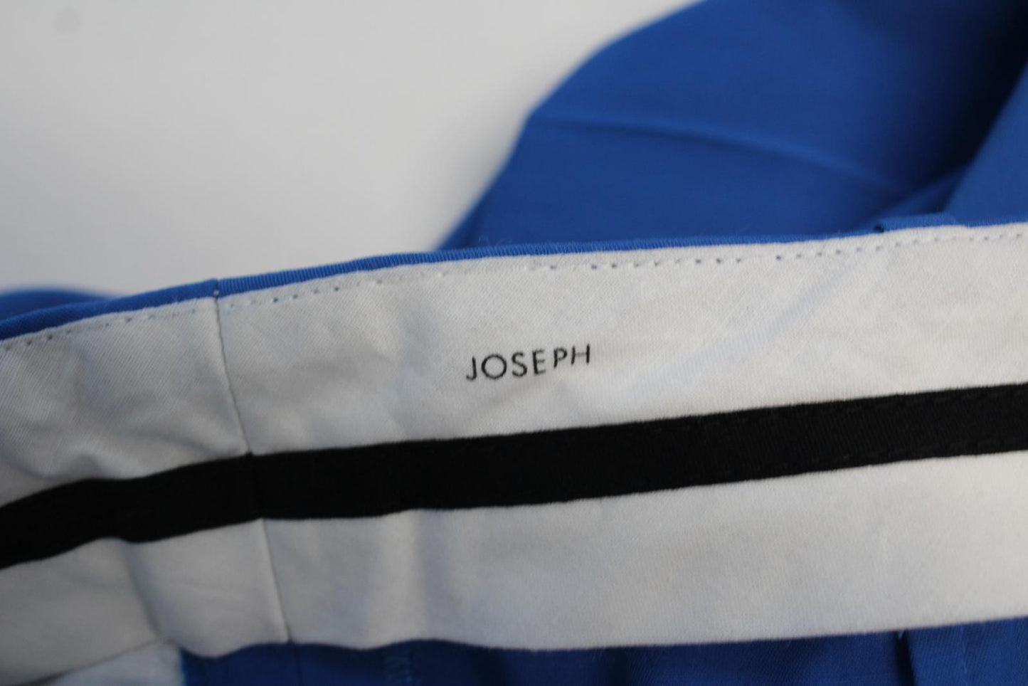 JOSEPH Ladies Riska Blue Zip Fly Wool Gabardine Trousers EU36 UK8 W30 L32 NEW