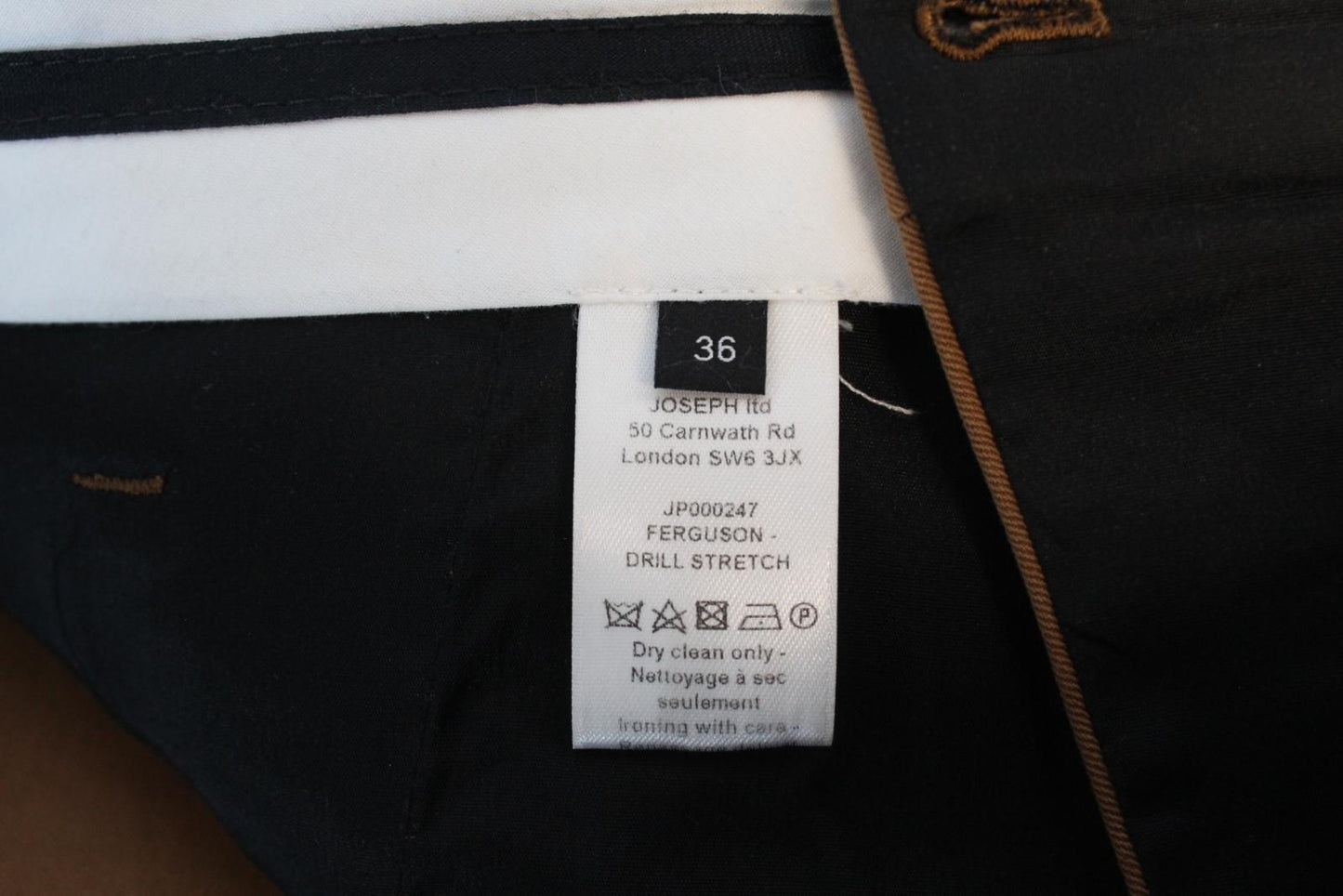 JOSEPH Ladies Brown Ferguson Drill Stretch Trousers EU36 UK8 W30 L33 NEW
