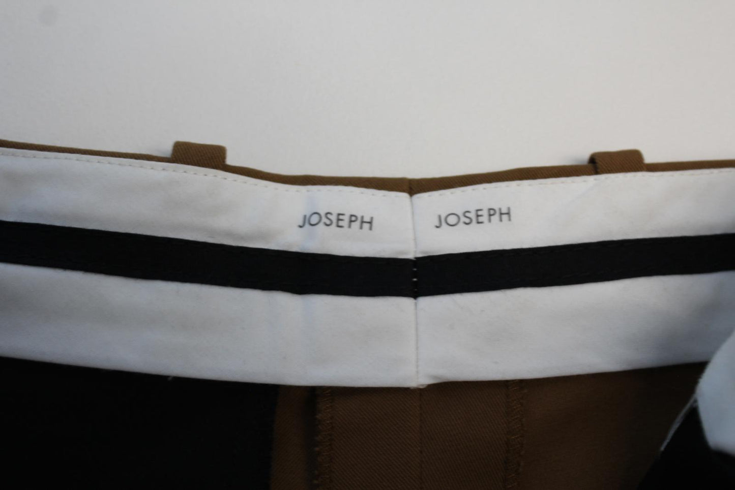 JOSEPH Ladies Brown Ferguson Drill Stretch Trousers EU36 UK8 W30 L33 NEW