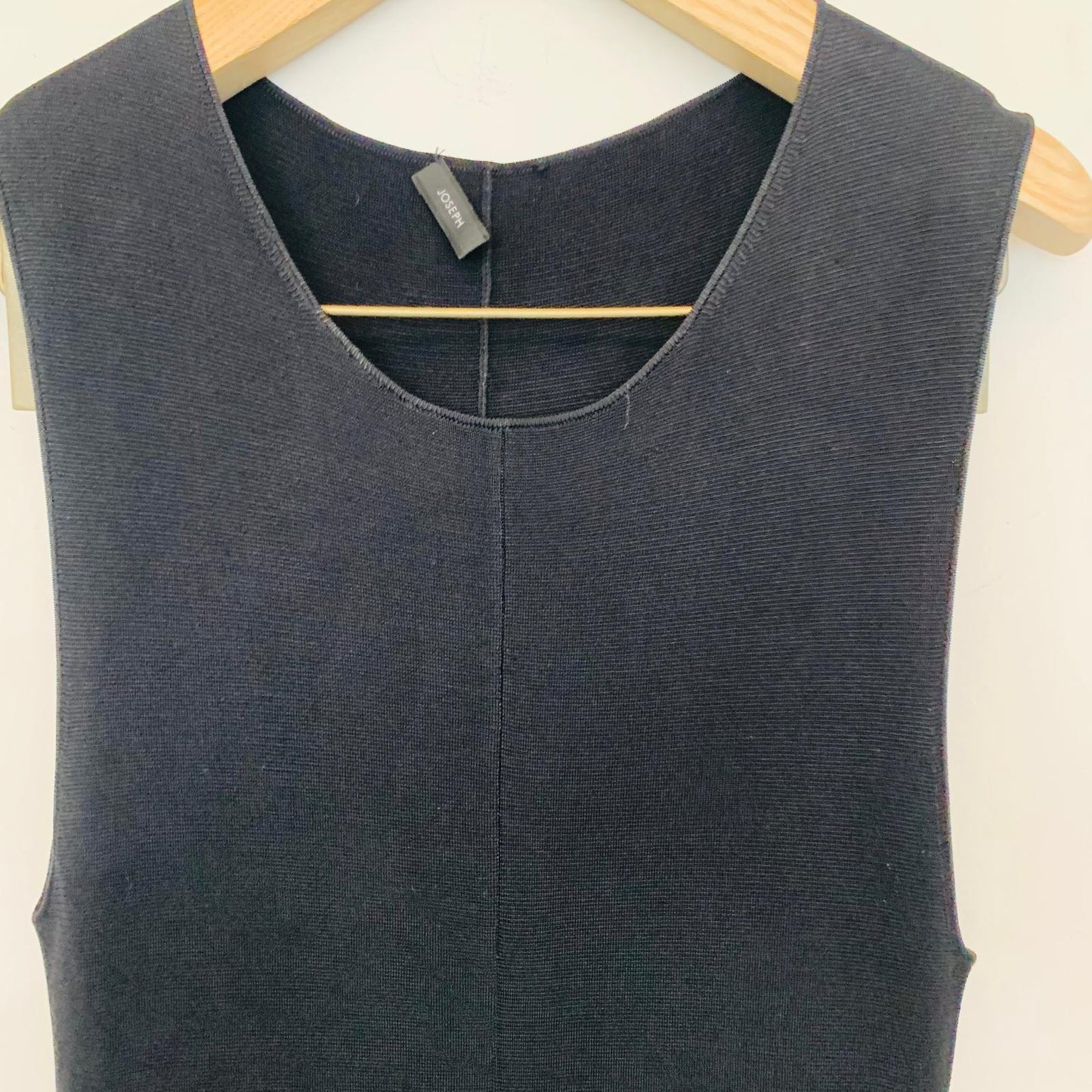 JOSEPH Black Ladies A-Line Round Neck Sleeveless Dress Size UKS NEW RRP320