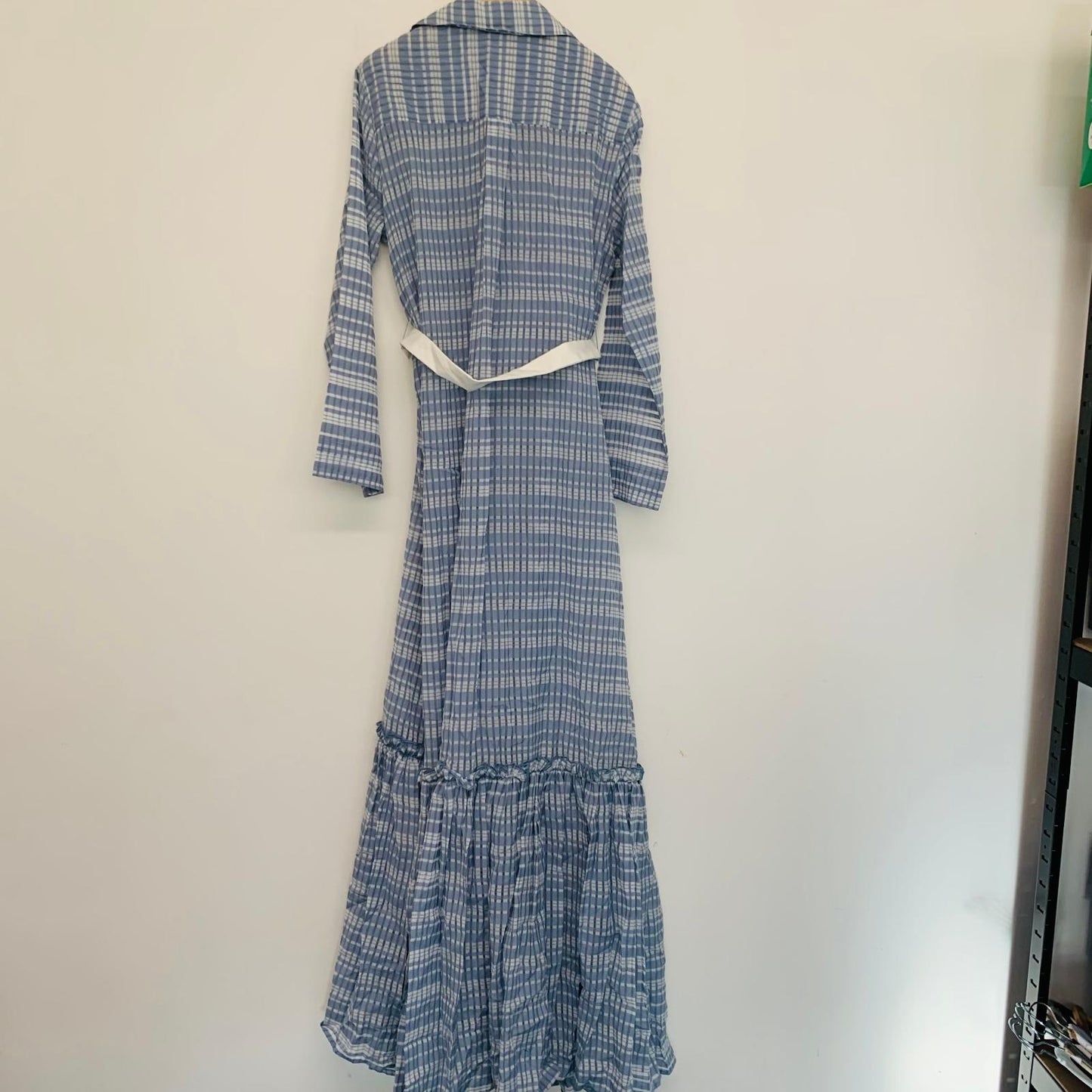 STAUD Blue Ladies Shirt Dress Collared Long Sleeve Dress Size UKXS NEW RRP750