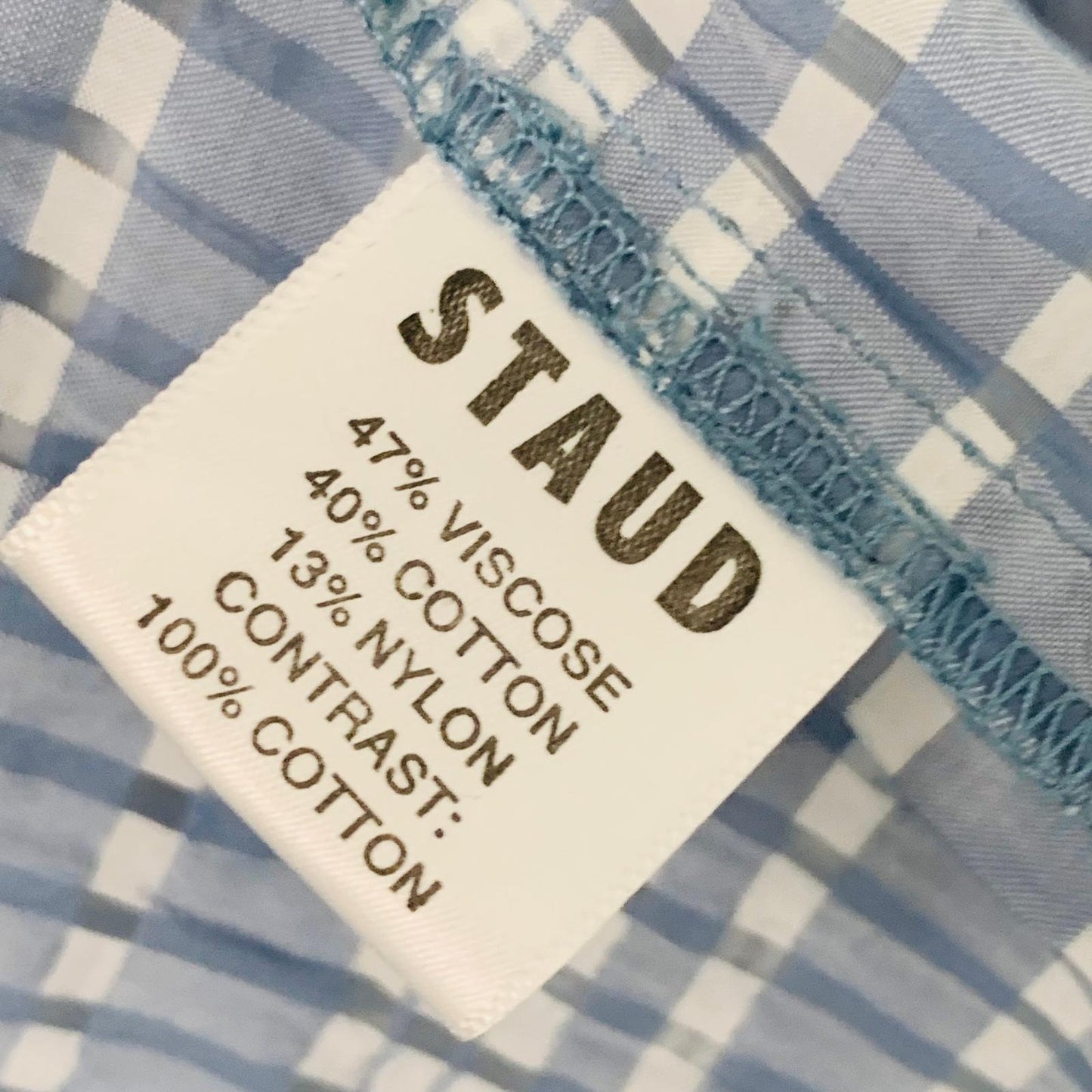 STAUD Blue Ladies Shirt Dress Collared Long Sleeve Dress Size UKXS NEW RRP750