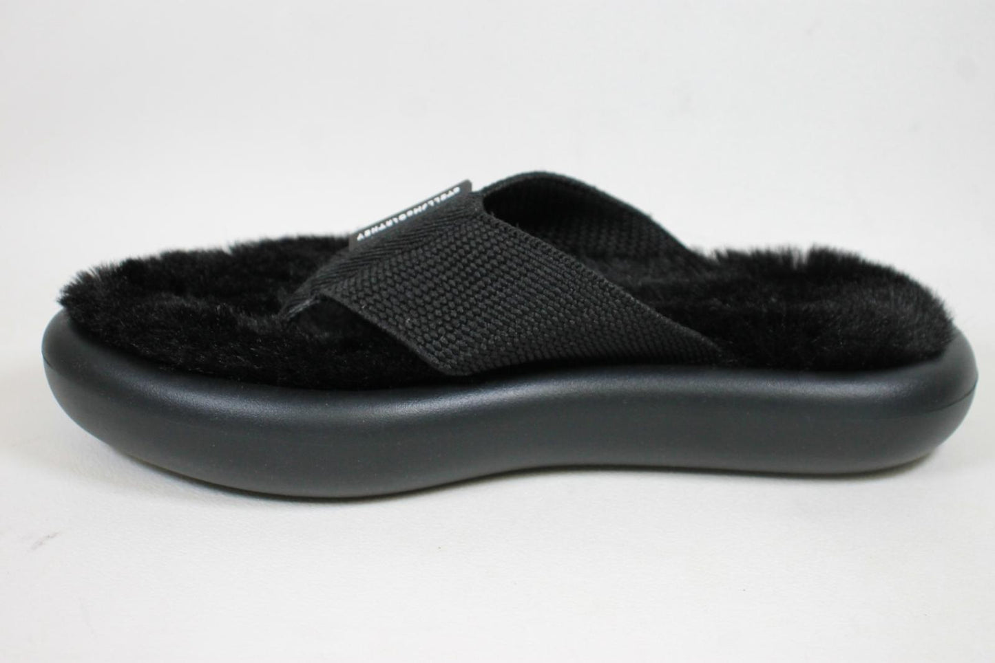 STELLA MCCARTNEY Ladies Black Faux FurAir Slide Flip Flops EU36 UK3 NEW RRP285