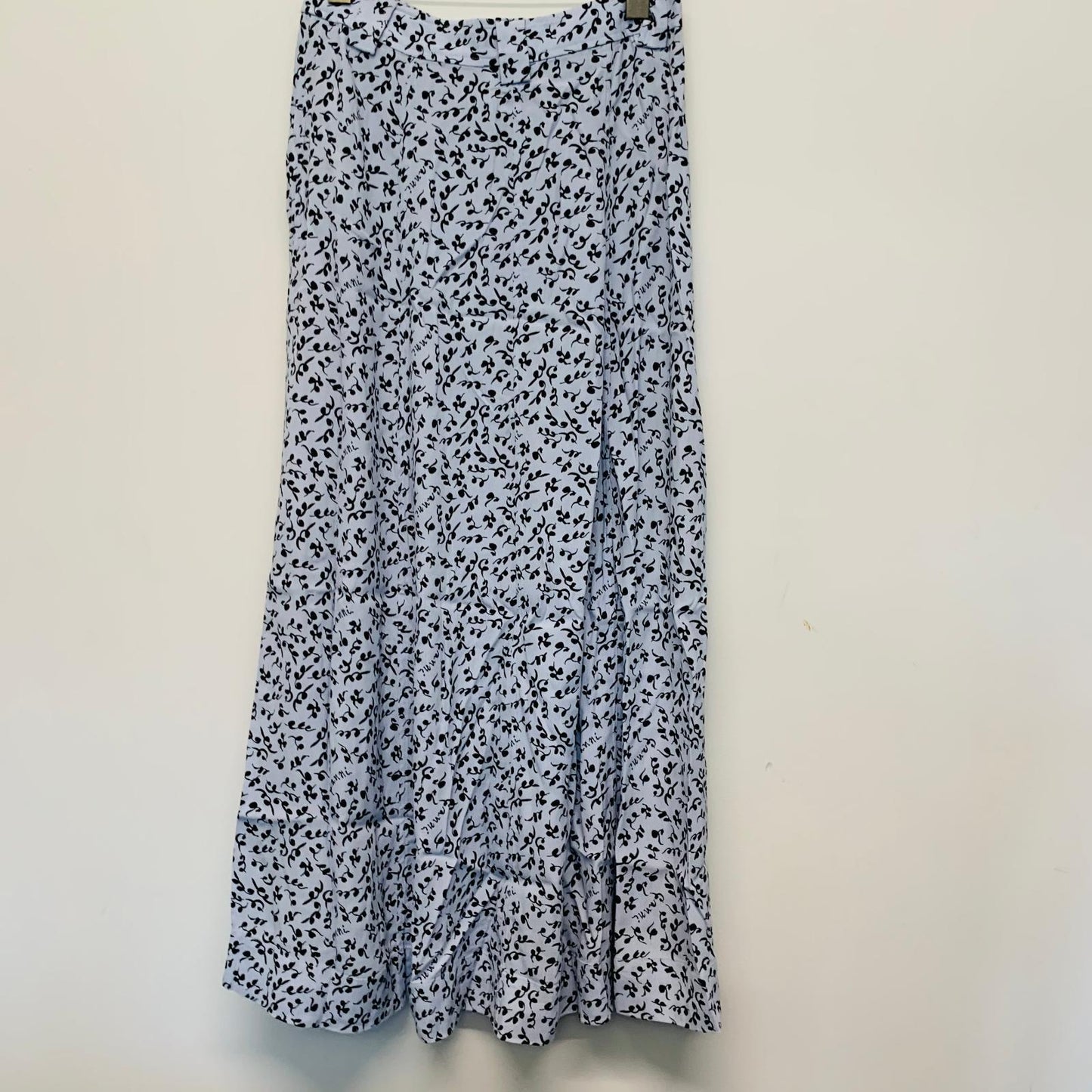 GANNI Ladies Blue Skirt Floral Contrast Long A-Line UK 8 NEW RRP340