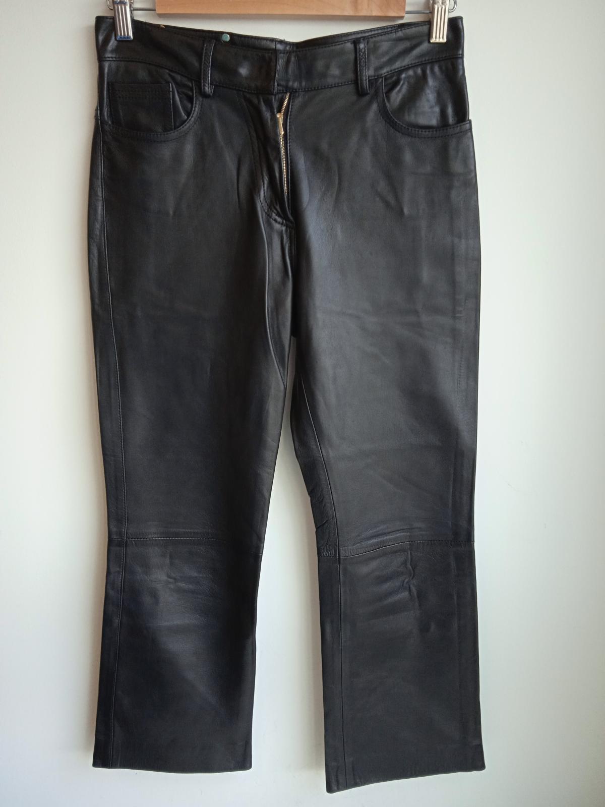 PAUL SMITH Ladies Leather Straight Leg Cropped Trousers RRP1205 EU38 UK6 NEW