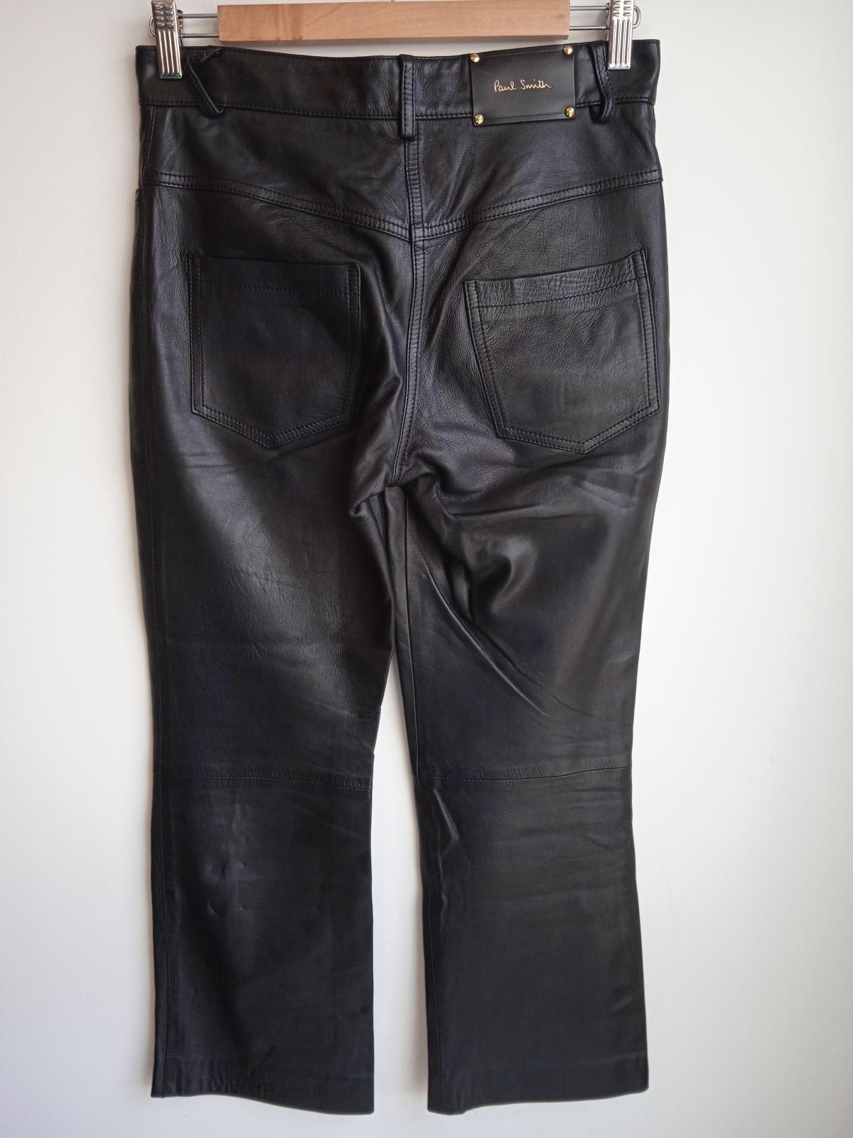 PAUL SMITH Ladies Leather Straight Leg Cropped Trousers RRP1205 EU38 UK6 NEW