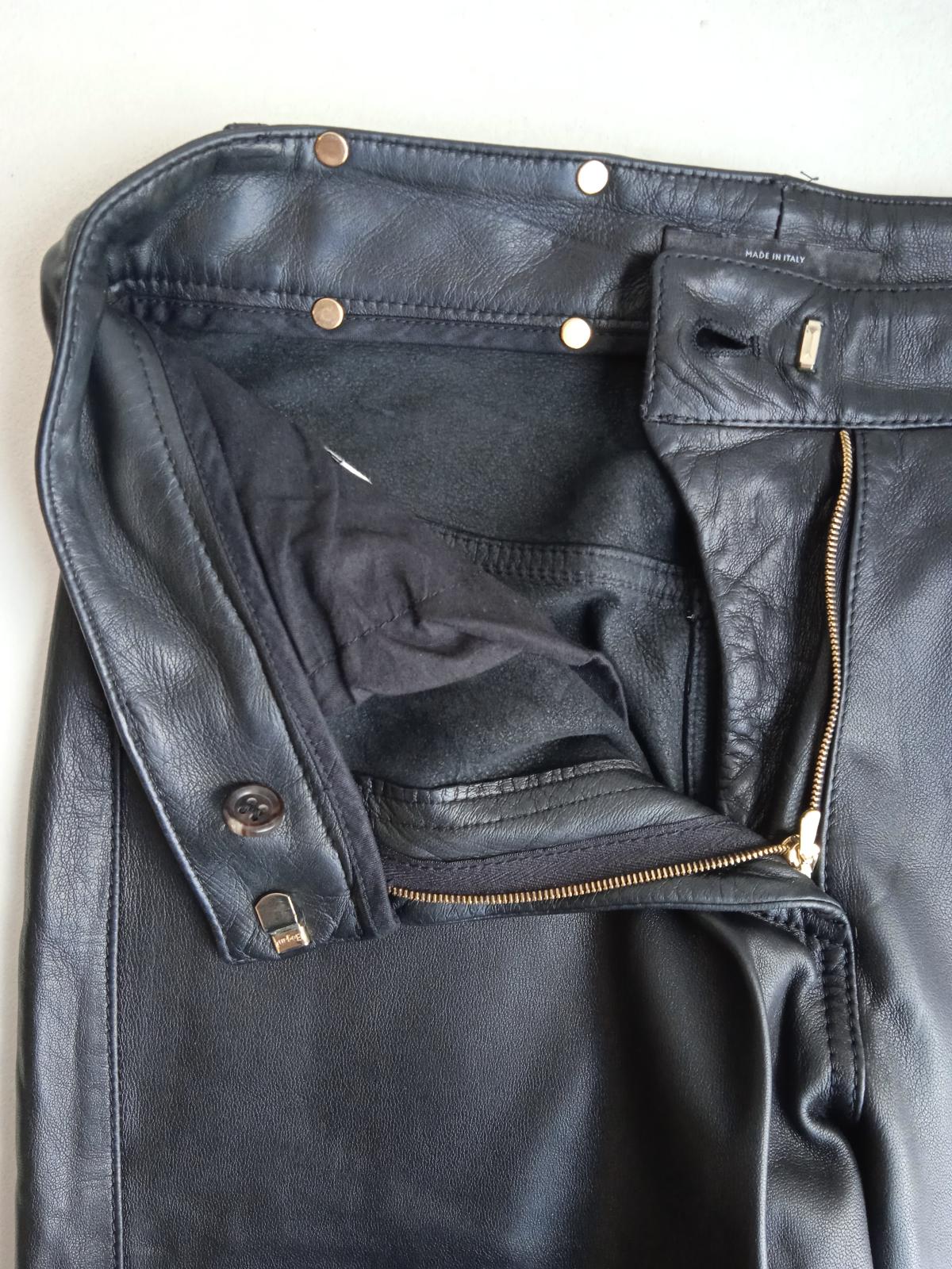 PAUL SMITH Ladies Leather Straight Leg Cropped Trousers RRP1205 EU38 UK6 NEW
