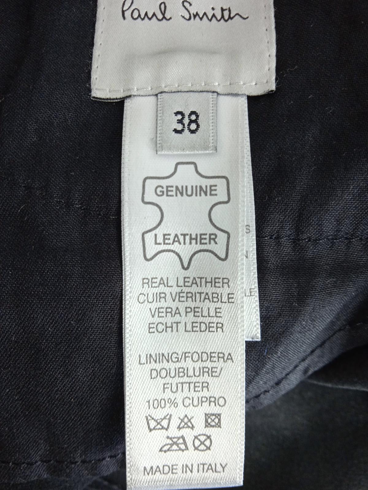 PAUL SMITH Ladies Leather Straight Leg Cropped Trousers RRP1205 EU38 UK6 NEW