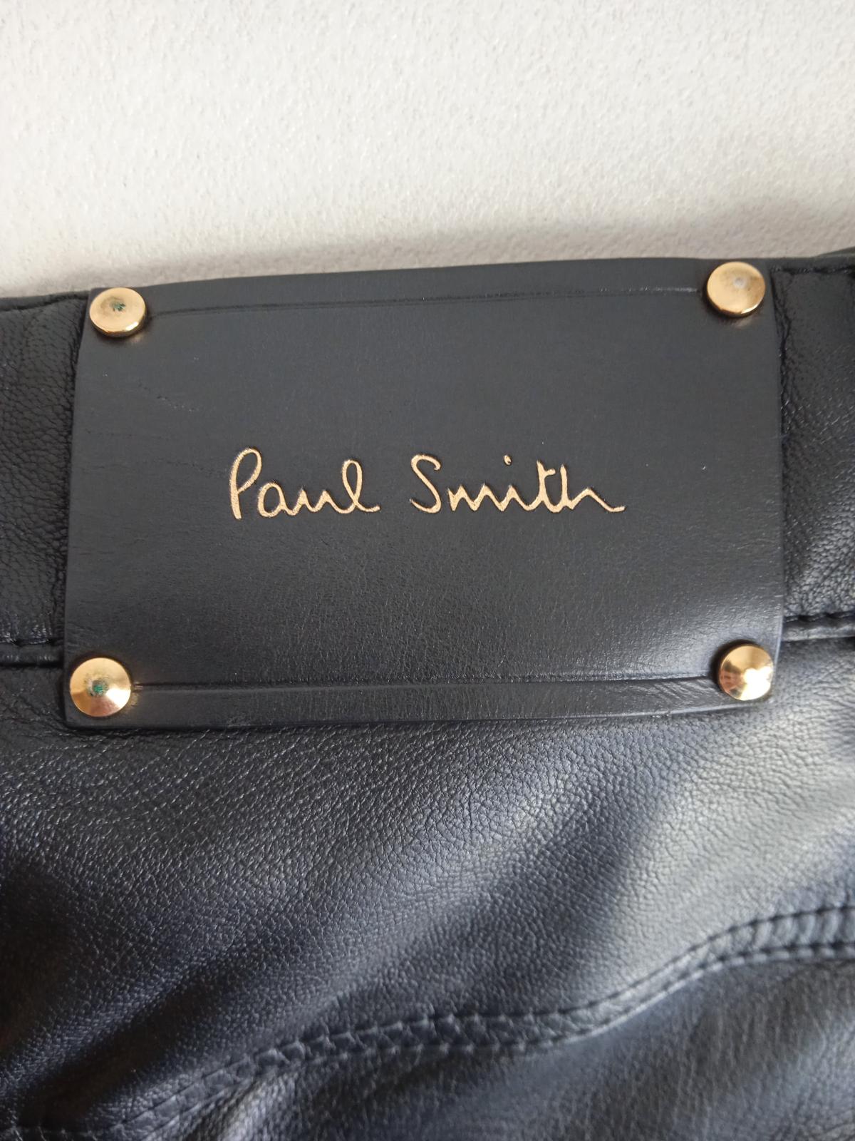 PAUL SMITH Ladies Leather Straight Leg Cropped Trousers RRP1205 EU38 UK6 NEW