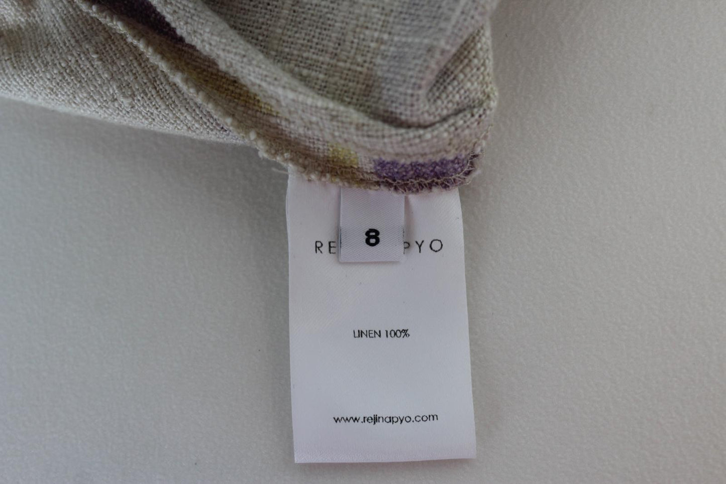 REJINA PYO Ladies Cecilie Purple Yellow Gathered Check Linen Mini Skirt UK8 NEW