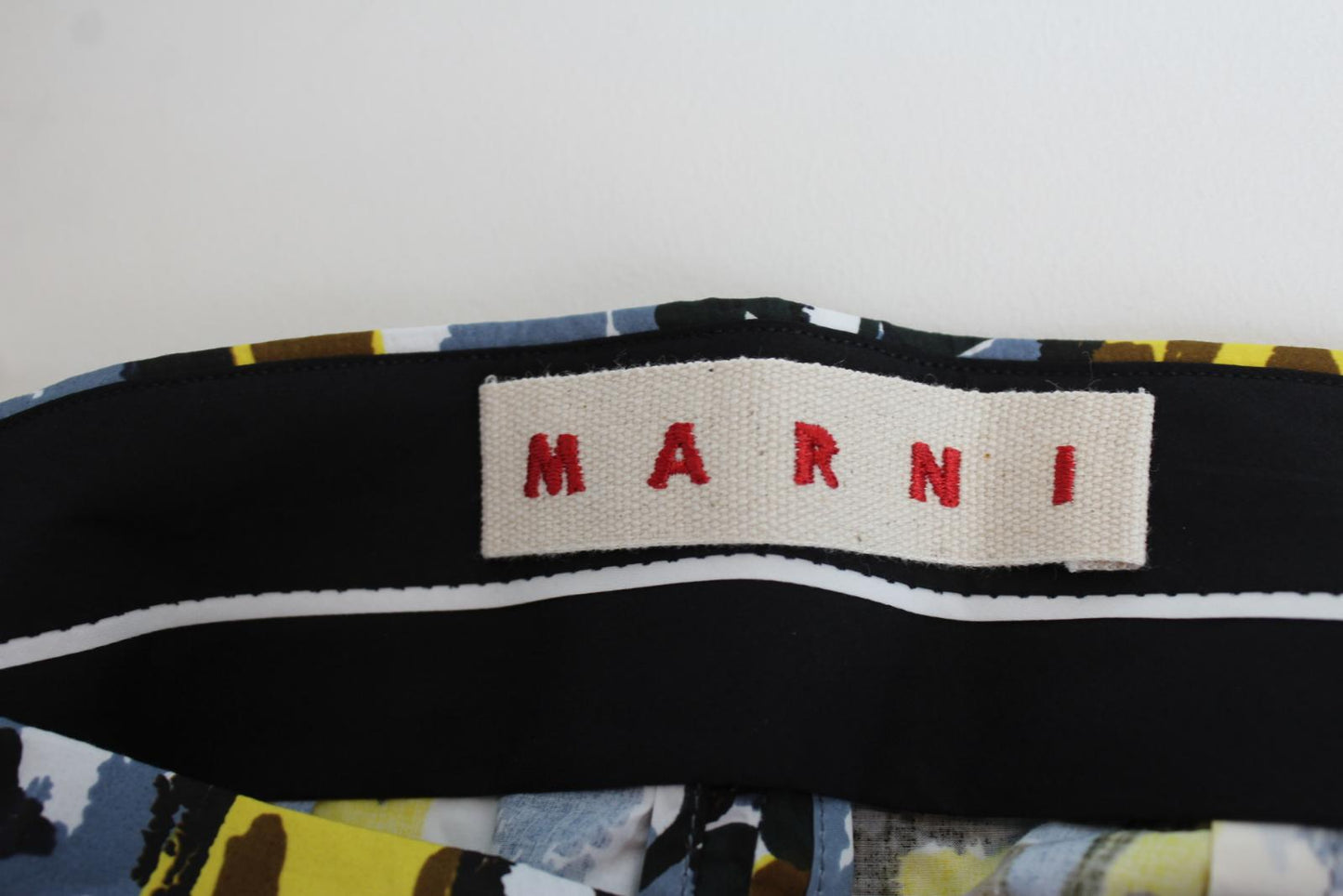 MARNI Ladies Commessa Multi-Coloured Printed Button Cotton Trousers IT40 UK8 NEW