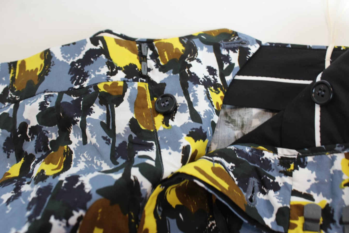 MARNI Ladies Commessa Multi-Coloured Printed Button Cotton Trousers IT40 UK8 NEW