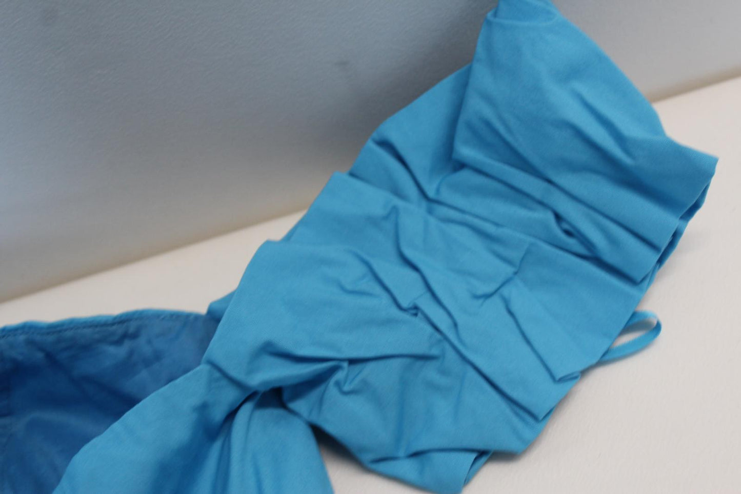 STAUD Ladies Elio Bright Blue Off The Shoulder Tiered Midi Dress UK4 NEW