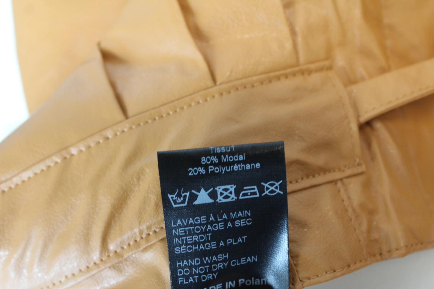 ISABEL MARANT Ladies Duard Brown Zip Faux Leather Trousers EU38 UK10 W31 L31 NEW