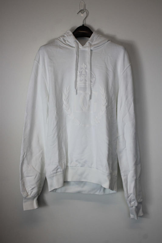 DOLCE & GABBANA Ladies White Cotton Hoodie EU44 UK16 NEW