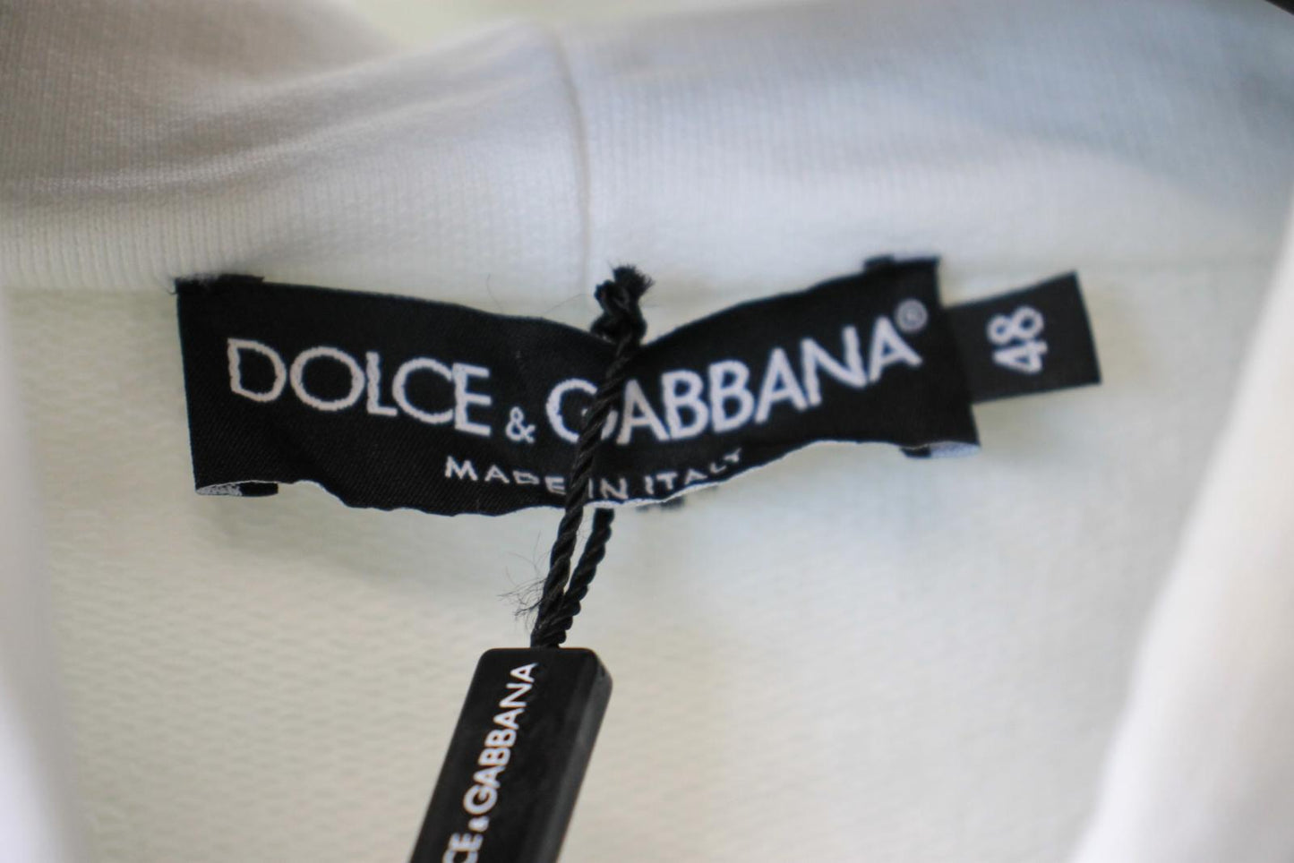 DOLCE & GABBANA Ladies White Cotton Hoodie EU44 UK16 NEW