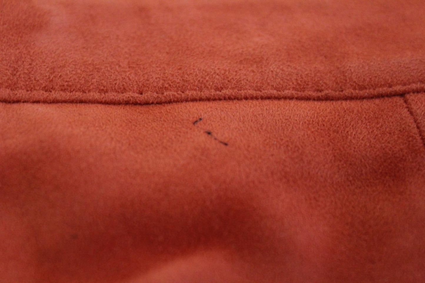 GANNI Ladies Orange Goat Suede Leather Salvia Mini Ruffle Skirt EU38 UK10 NEW