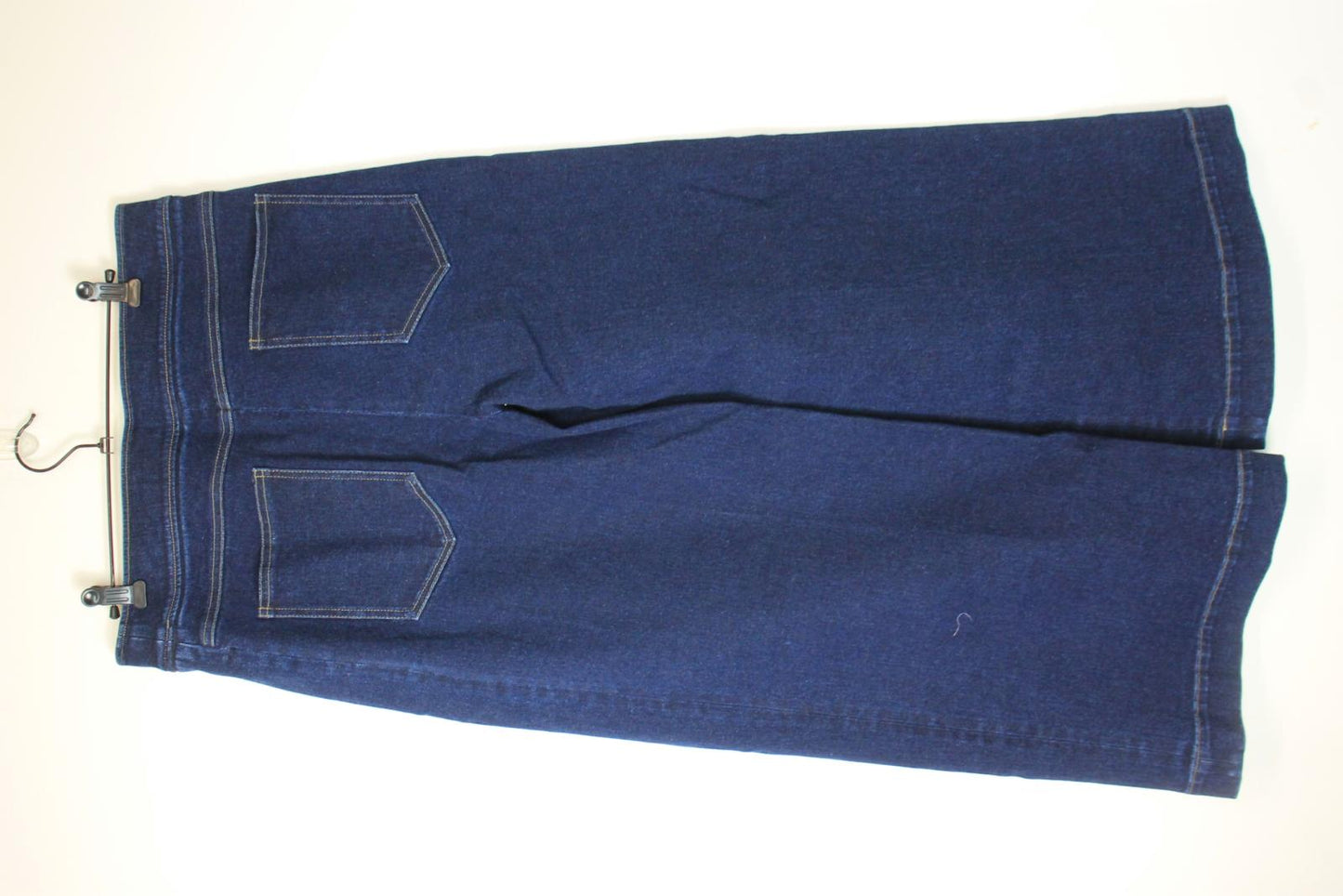 REJINA PYO Ladies Blue Cotton Denim Brodie Wide-Leg Jean Trousers EU40 UK12 NEW