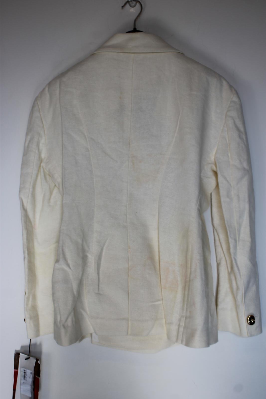 REJINA PYO Ladies Cream Linen/Cotton Twill Jodie Jacket Size S NEW