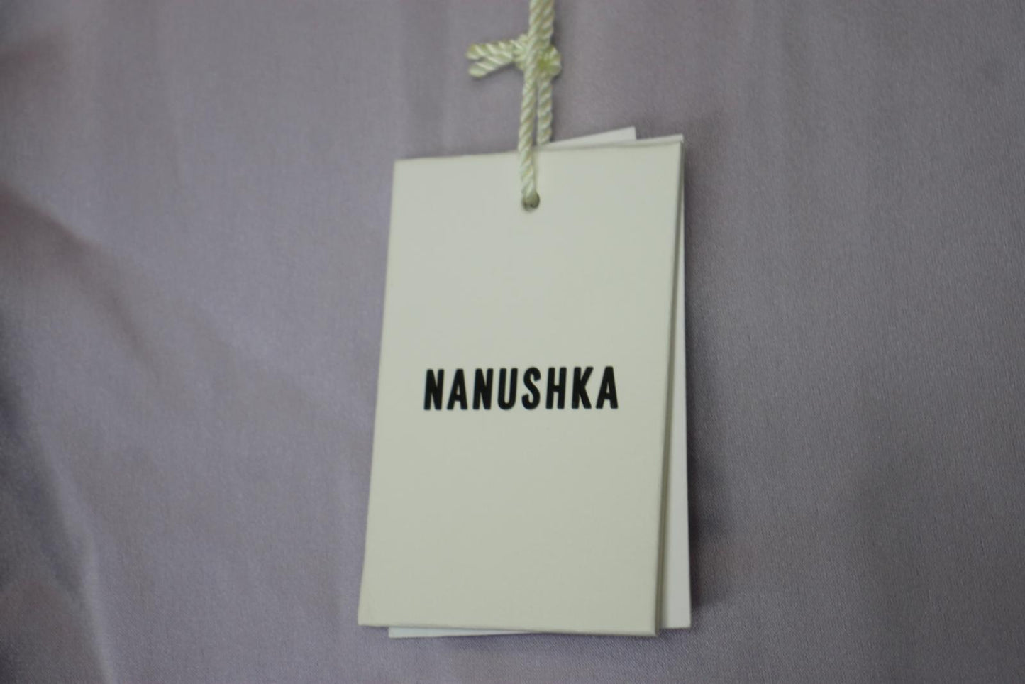 NANUSHKA Ladies Lilac Satin Knot Detail Sleeveless Midi Dress L NEW