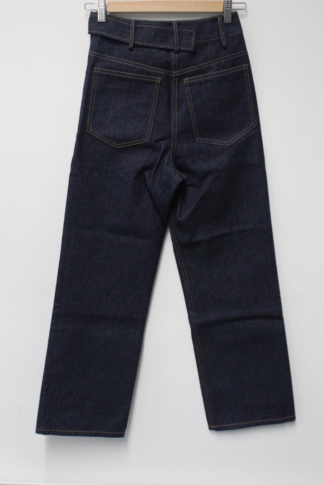 REJINA PYO Ladies Dark Blue Cotton Denim High-Rise Emily Jeans EU34 UK6 NEW