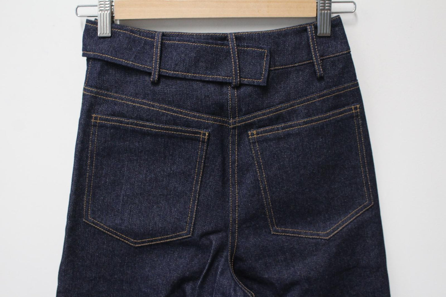 REJINA PYO Ladies Dark Blue Cotton Denim High-Rise Emily Jeans EU34 UK6 NEW